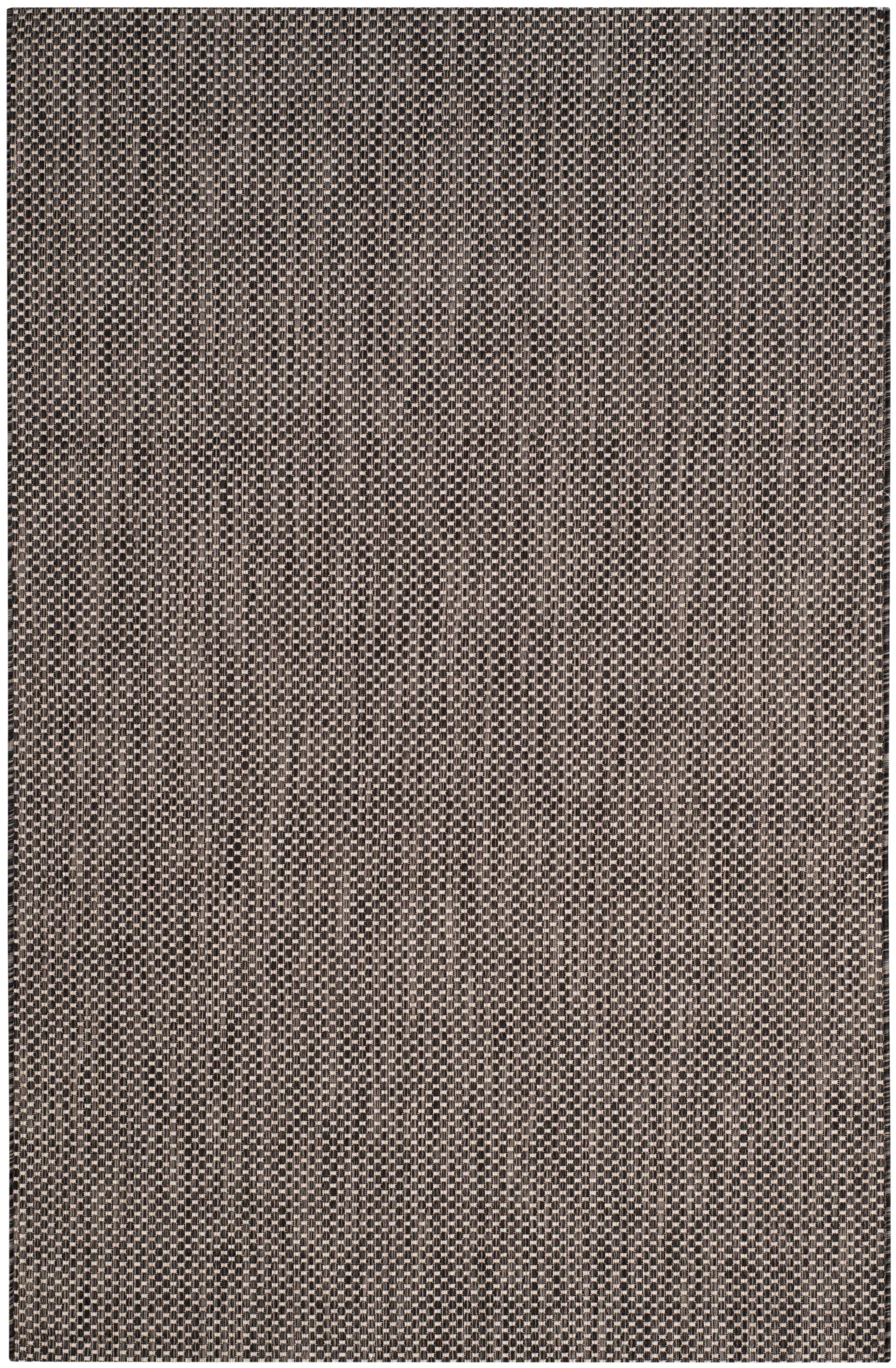 Courtyard CY8521 Power Loomed Indoor/Outdoor Area Rug - Black/Beige - 4'x5'7" - Safavieh.