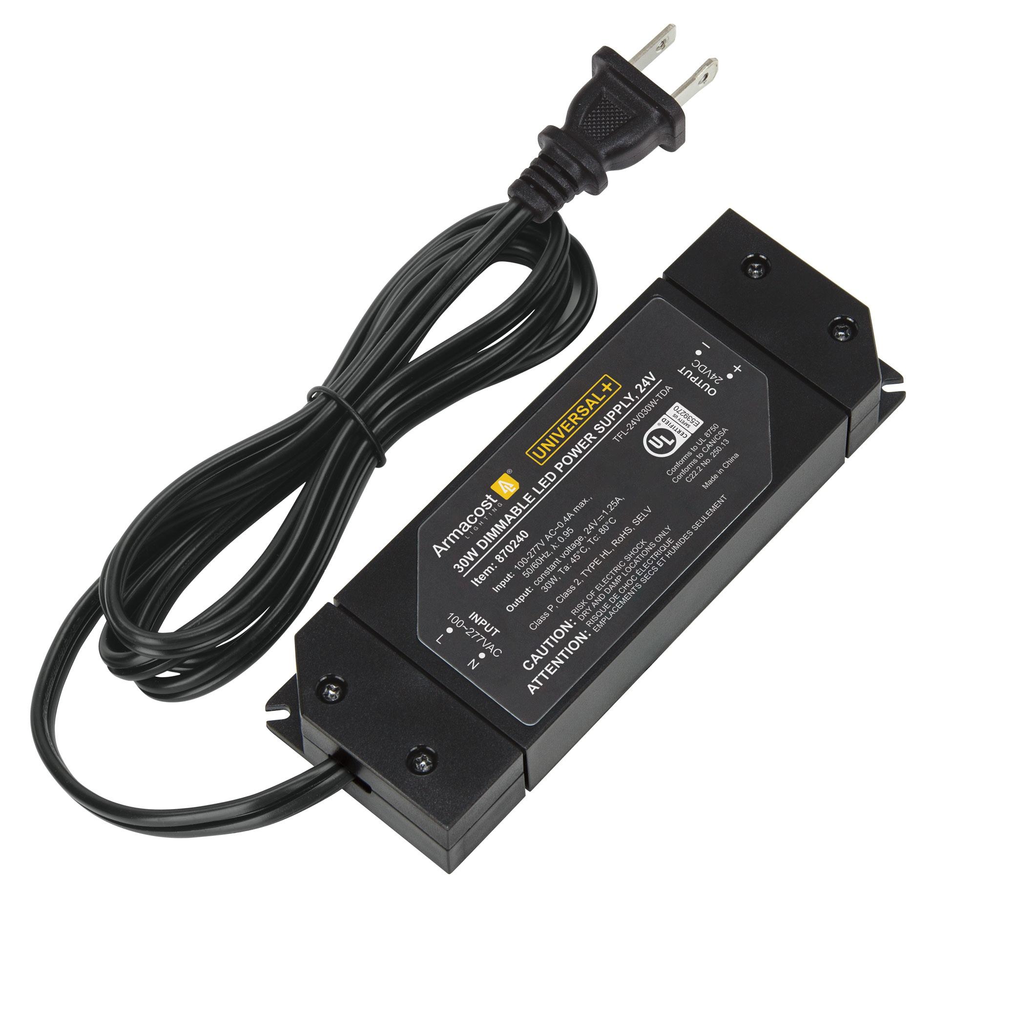Armacost Lighting Universal+ Dimmable LED Driver 24V DC, Electronic Transformer ELV/MLV/TRIAC 870240