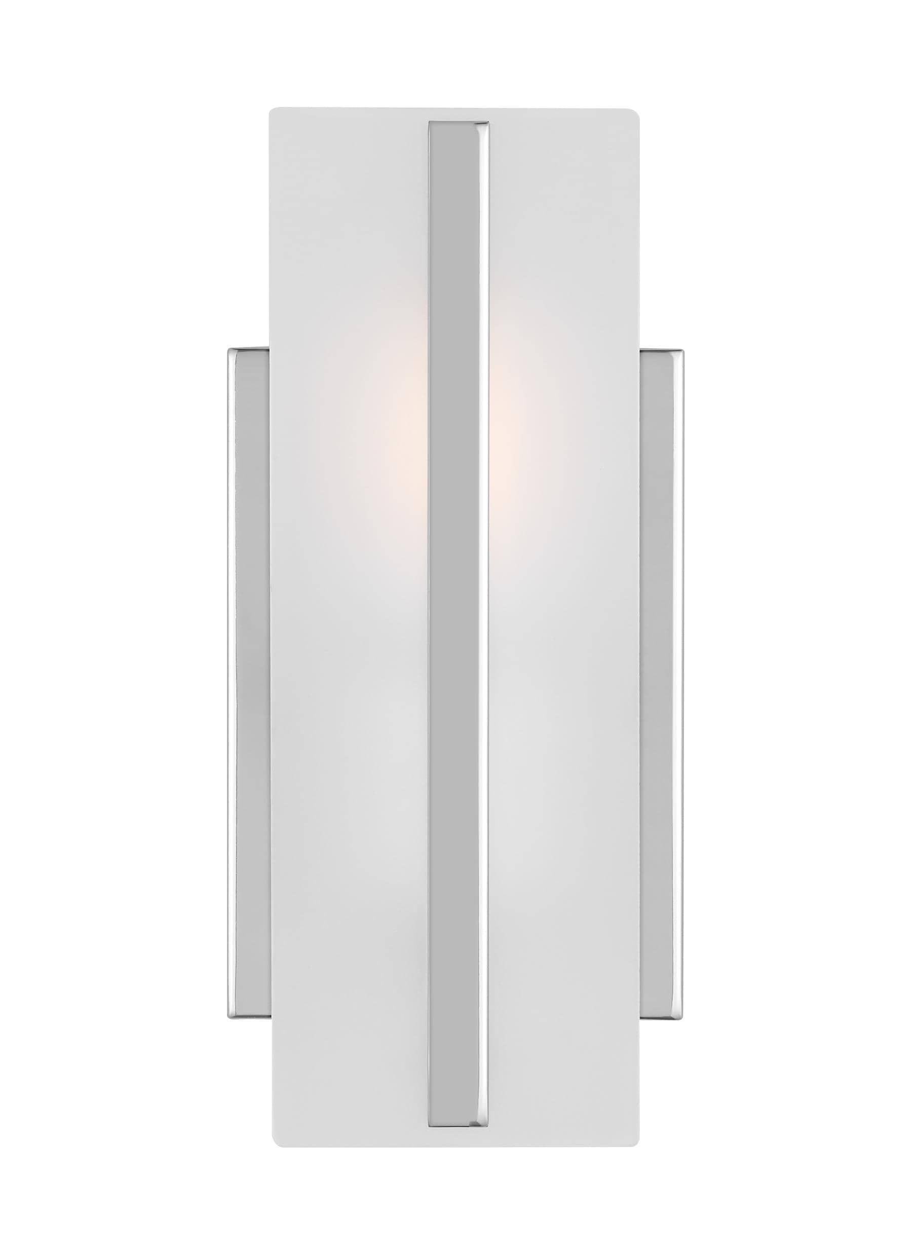 Chrome Satin Etched Glass Dimmable Vanity Light