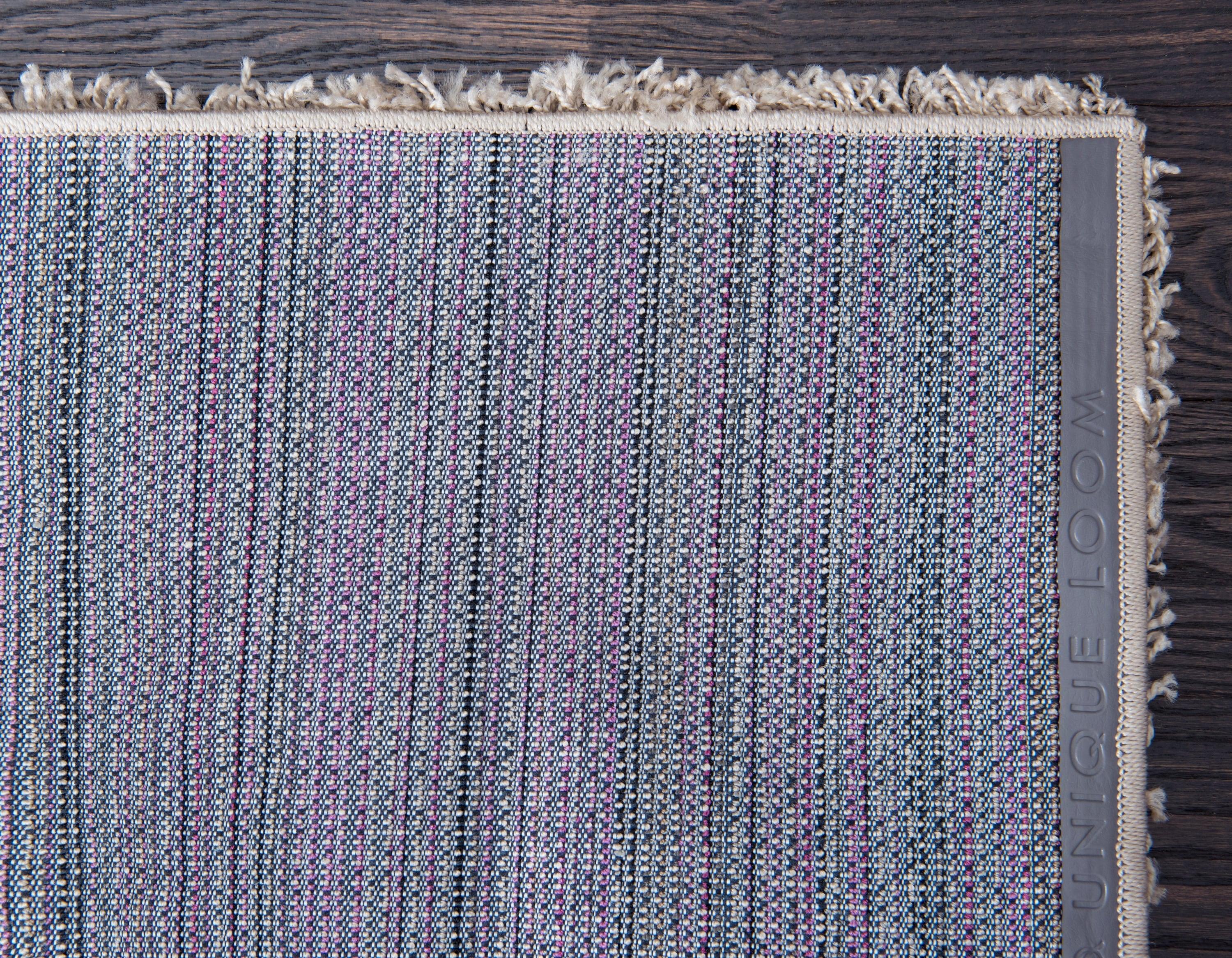 Unique Loom 4' 1 x 6' 1 Solid Shag Taupe Area Rug