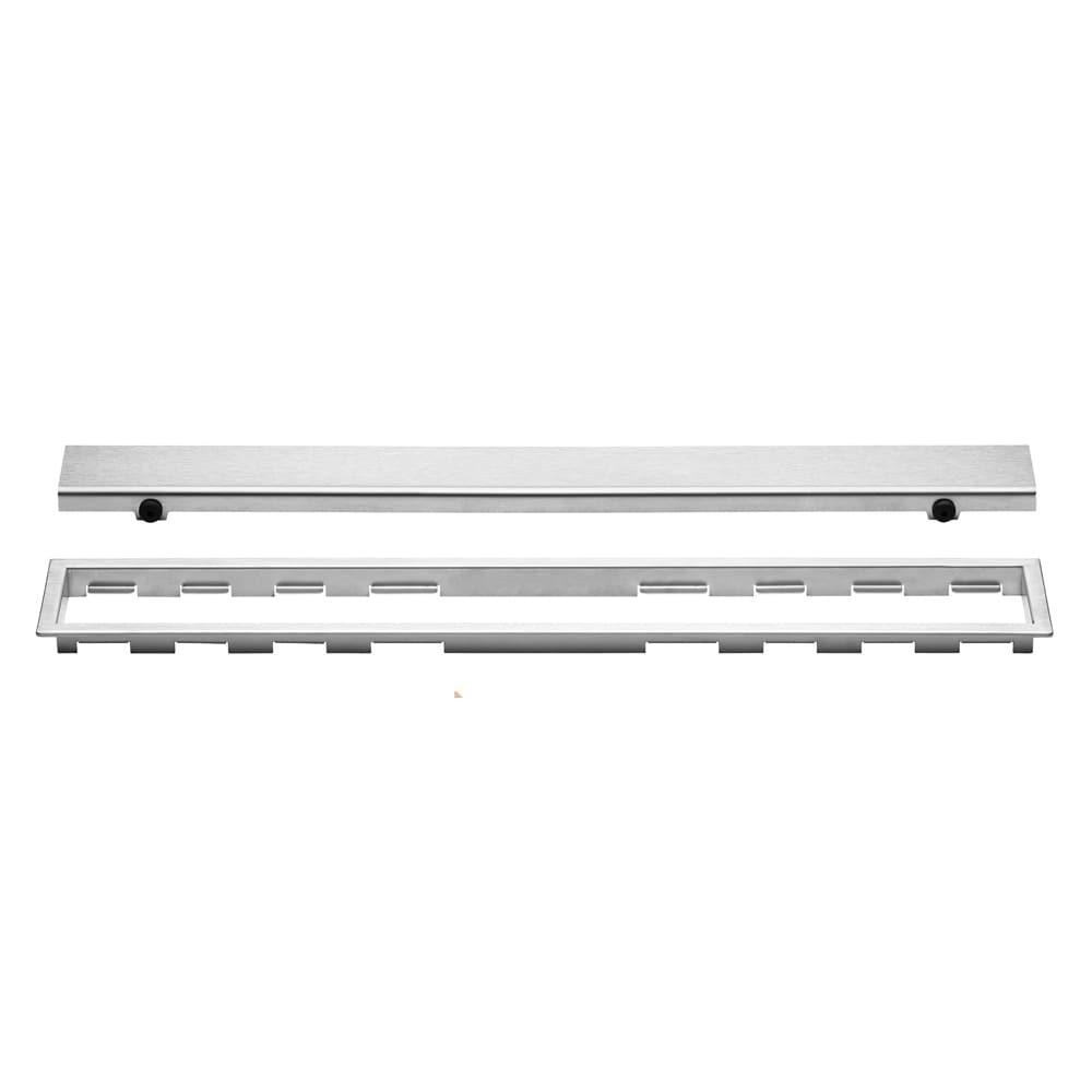 Kerdi-Line 40" Brushed Stainless Steel Solid Drain Grate