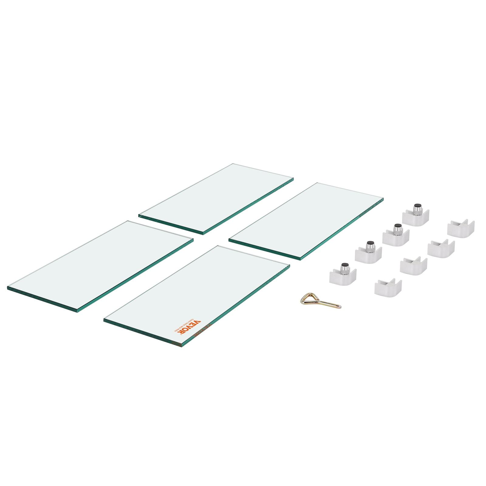 VEVOR Tempered Glass Fire Pit Accessory (Set of 4)