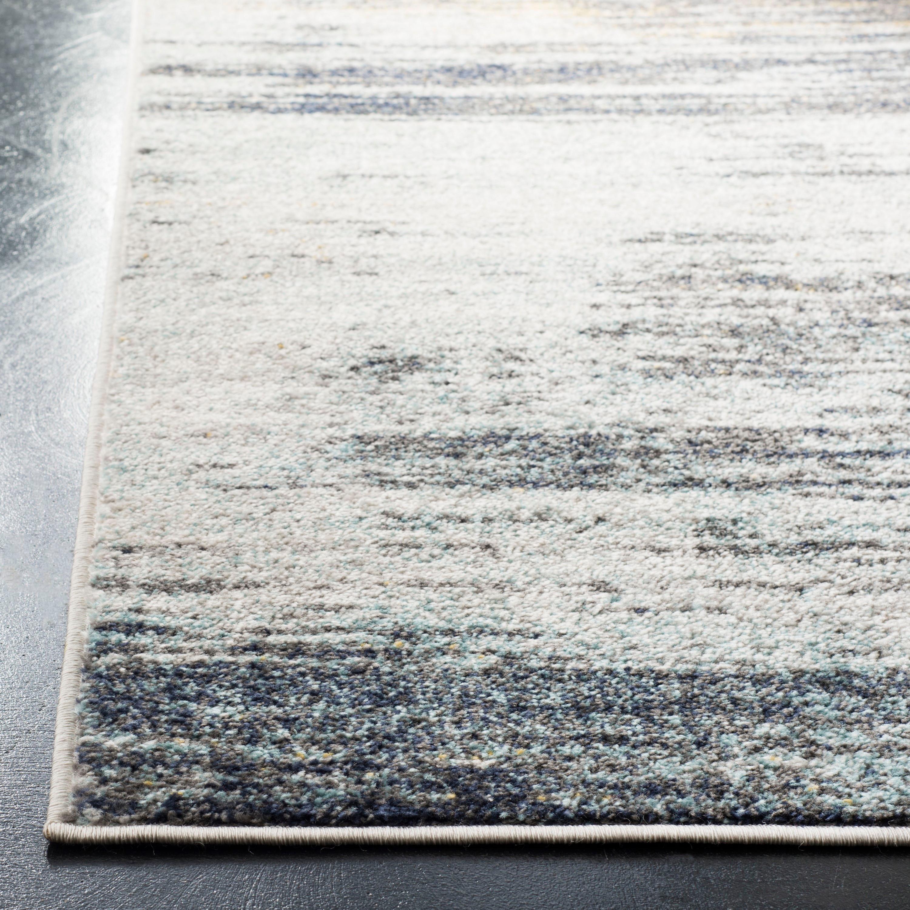 Adirondack ADR201 Power Loomed Area Rug - Light Grey/Black - 6'x6' - Safavieh.