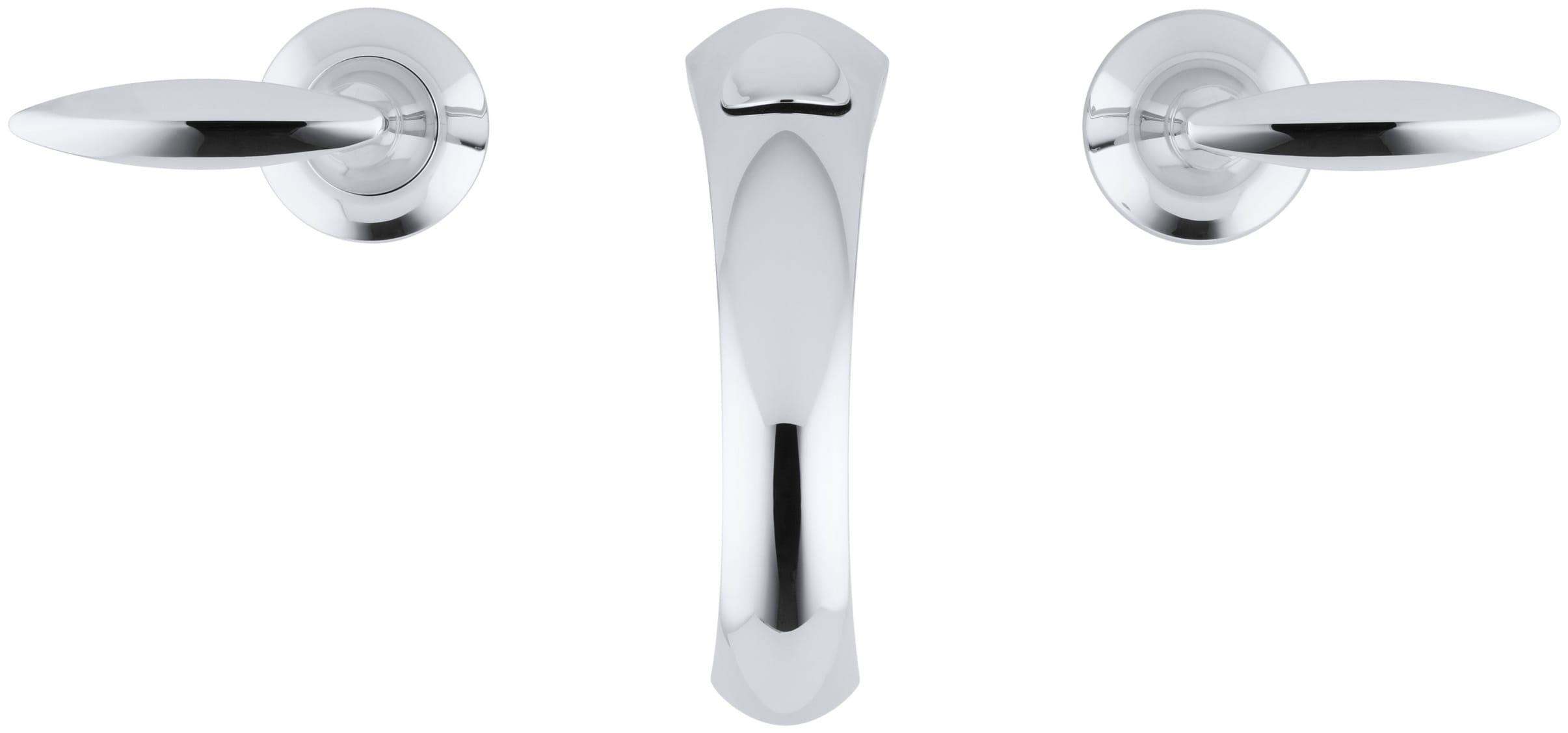 Kohler Alteo Widespread Bathroom Faucet with Pop-Up Drain Assembly, 3-Hole 2-Handle Bathroom Sink Faucet, 1.2 gpm