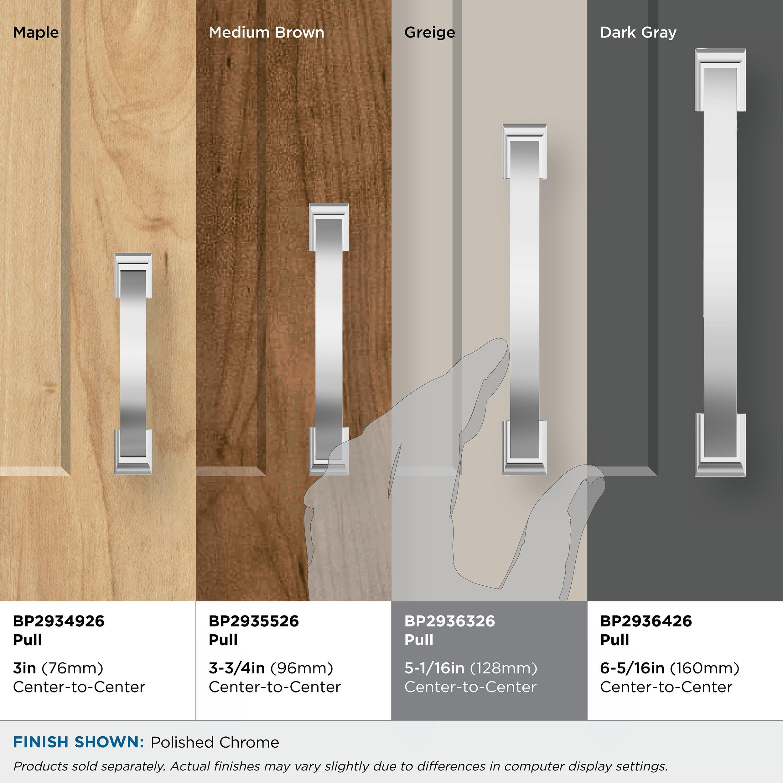 Amerock Candler 5-1/16 inch (128mm) Center-to-Center Polished Chrome Cabinet Pull