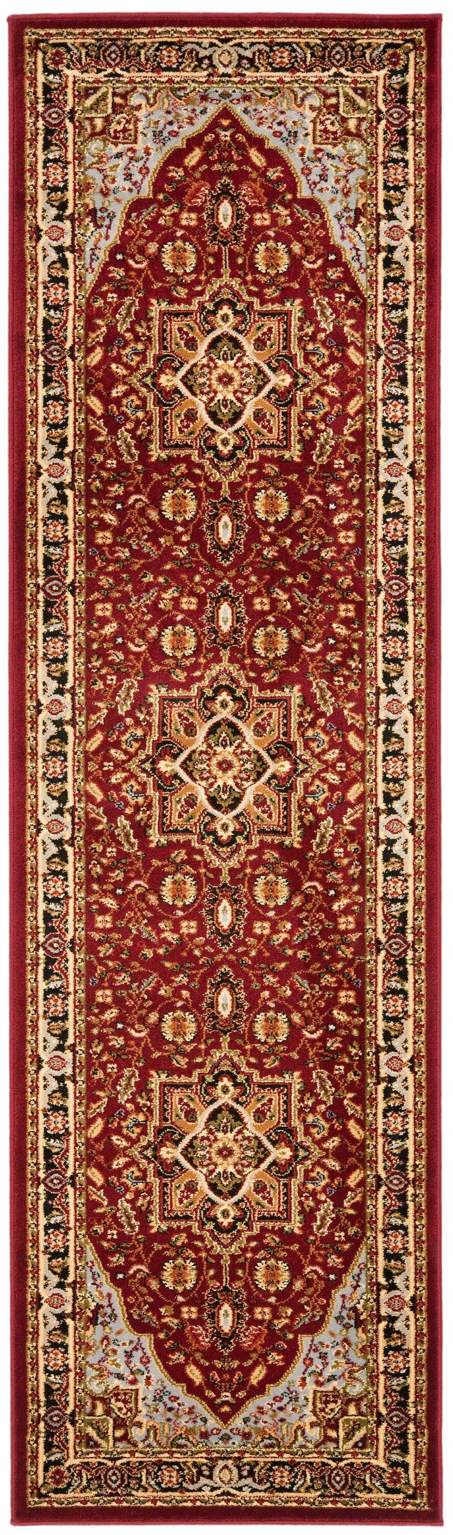 Lyndhurst LNH330 Power Loomed Runner Rug - Red/Black - 2'3"x8' - Safavieh.