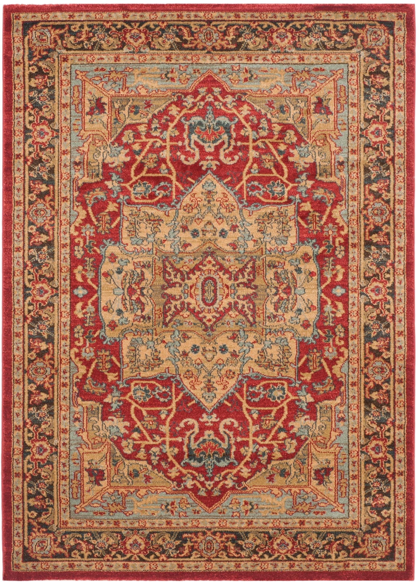 Mahal MAH625 Power Loomed Indoor Accent Rug - Natural/Navy - 3'x5' - Safavieh.