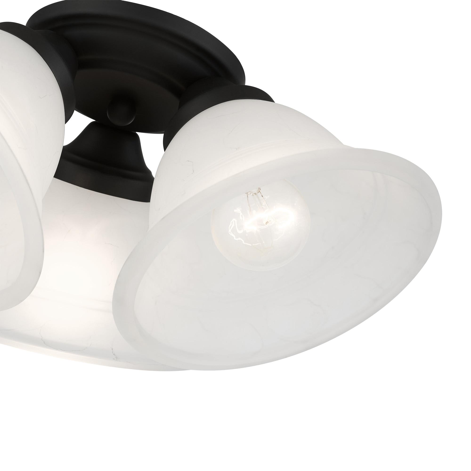 Livex Lighting Wynnewood 3 - Light Flush Mount in  Black