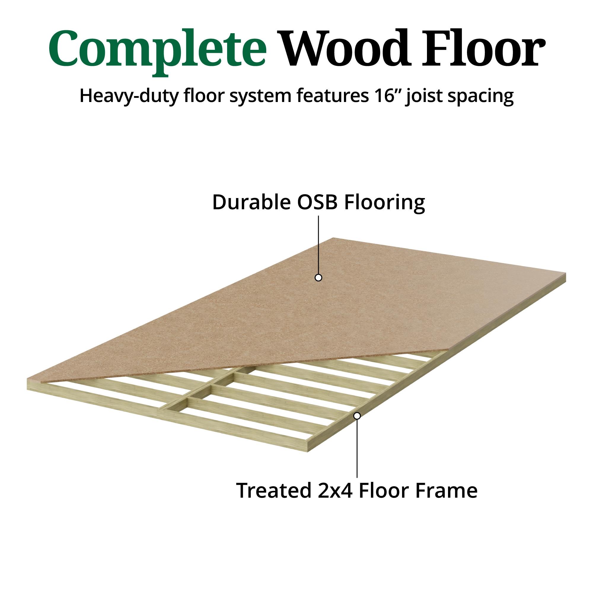 Little Cottage Co. 10x20 Value Gambrel Barn with 4 ft. Sidewalls with Floor, Outdoor Wood Storage Shed Do-It-Yourself Precut Kit