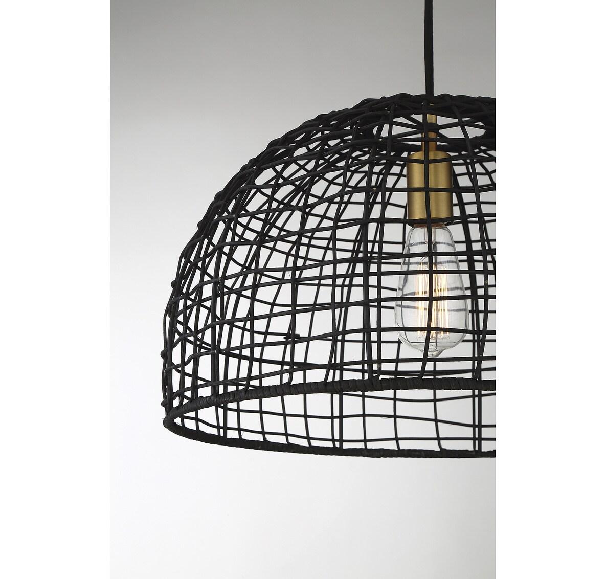 Trade Winds Lighting 1-Light Pendant Light In Black