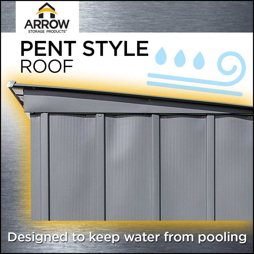 6 ft. W x 4 ft. D Steel Vertical Storage Shed