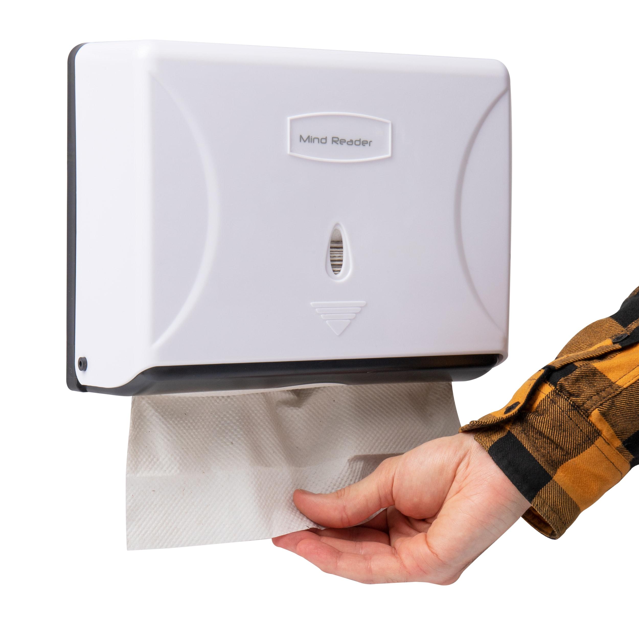 White Wall-Mounted Plastic Multifold Paper Towel Dispenser