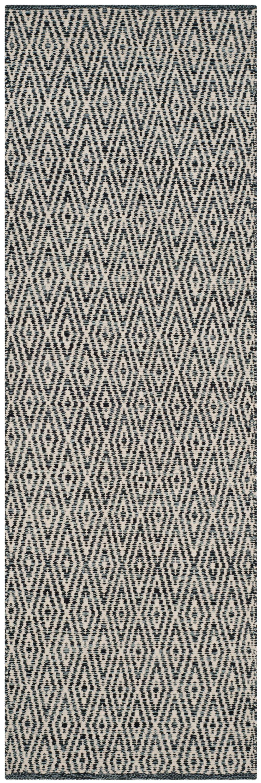 Montauk MTK414 Hand Woven Indoor Runner Rug - Ivory/Dark Grey - 2'3"x7' - Safavieh