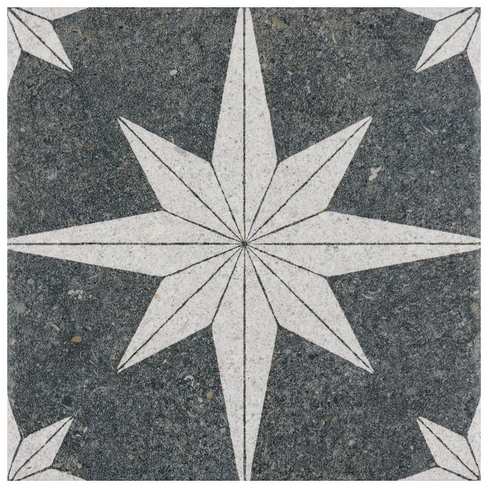 Merola Tile Compass Star 8" x 8" Porcelain Stone Look Wall & Floor Tile