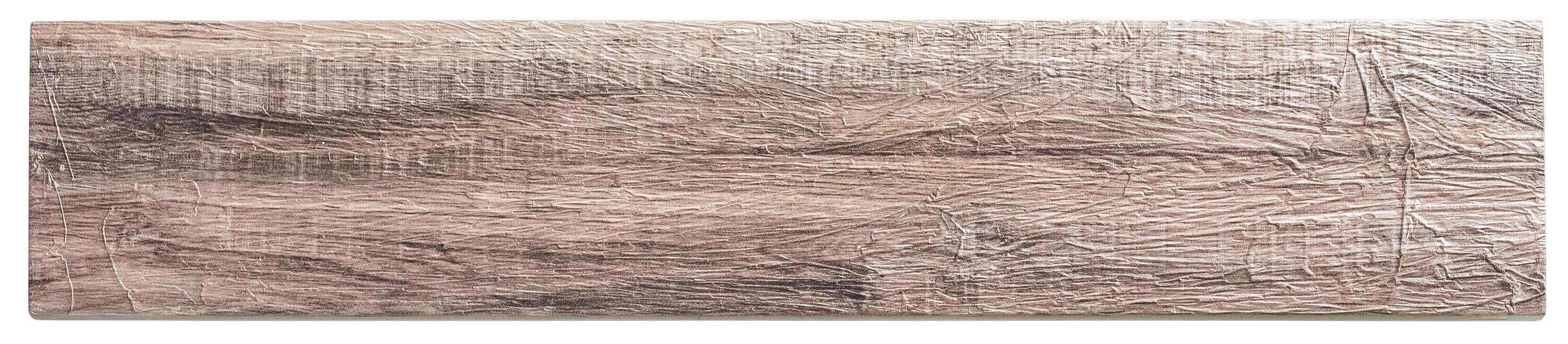 Vaal Matte Brown Glass Wood Look Rectangular Wall Tile