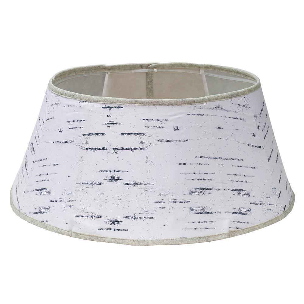 Birch Bark Patterned Polyester Christmas Tree Collar, 26" Diameter