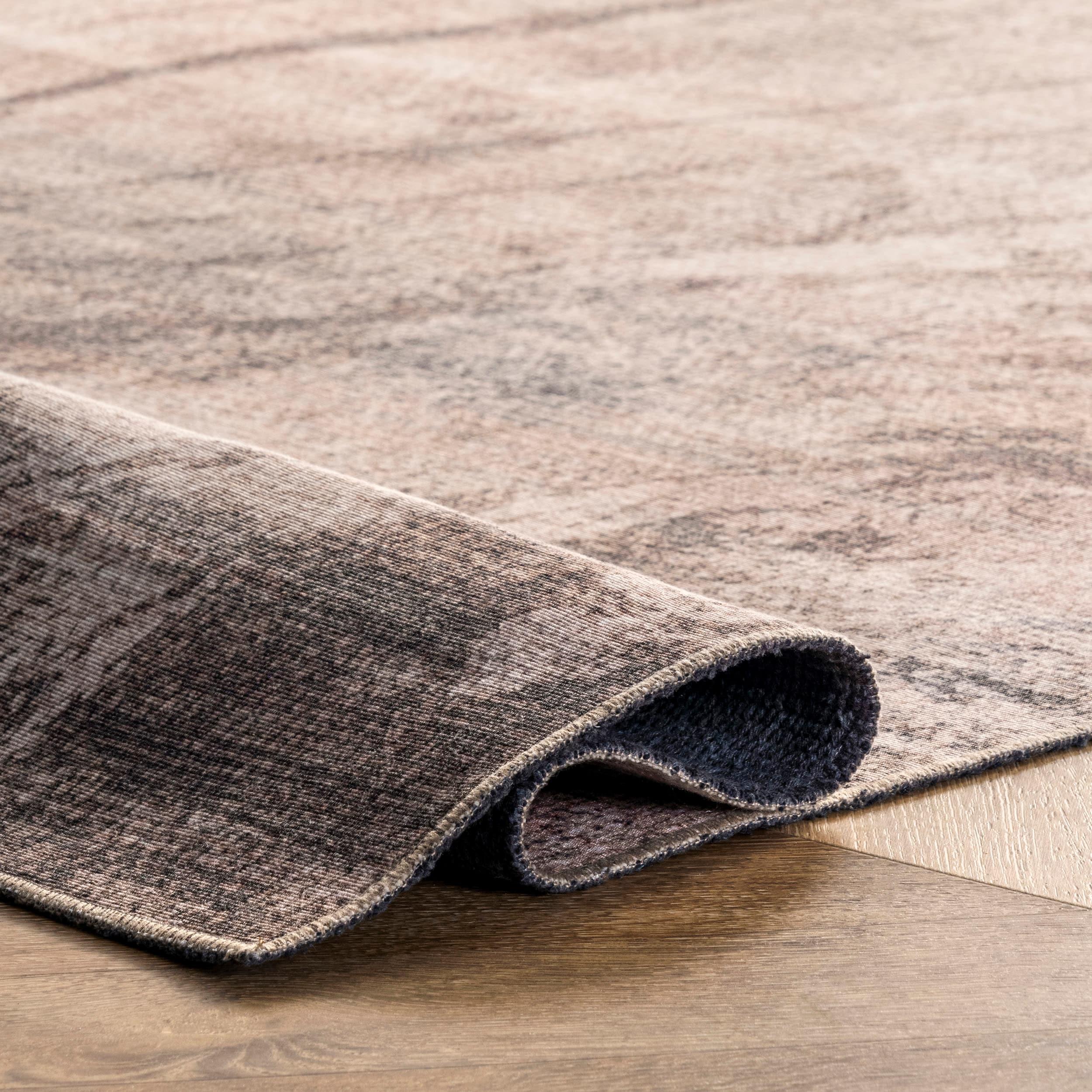 Nuloom Charmaine Abstract 8x12 Machine Washable Indoor Area Rug for Living Room Bedroom Dining Room Kitchen, Beige/Ivory