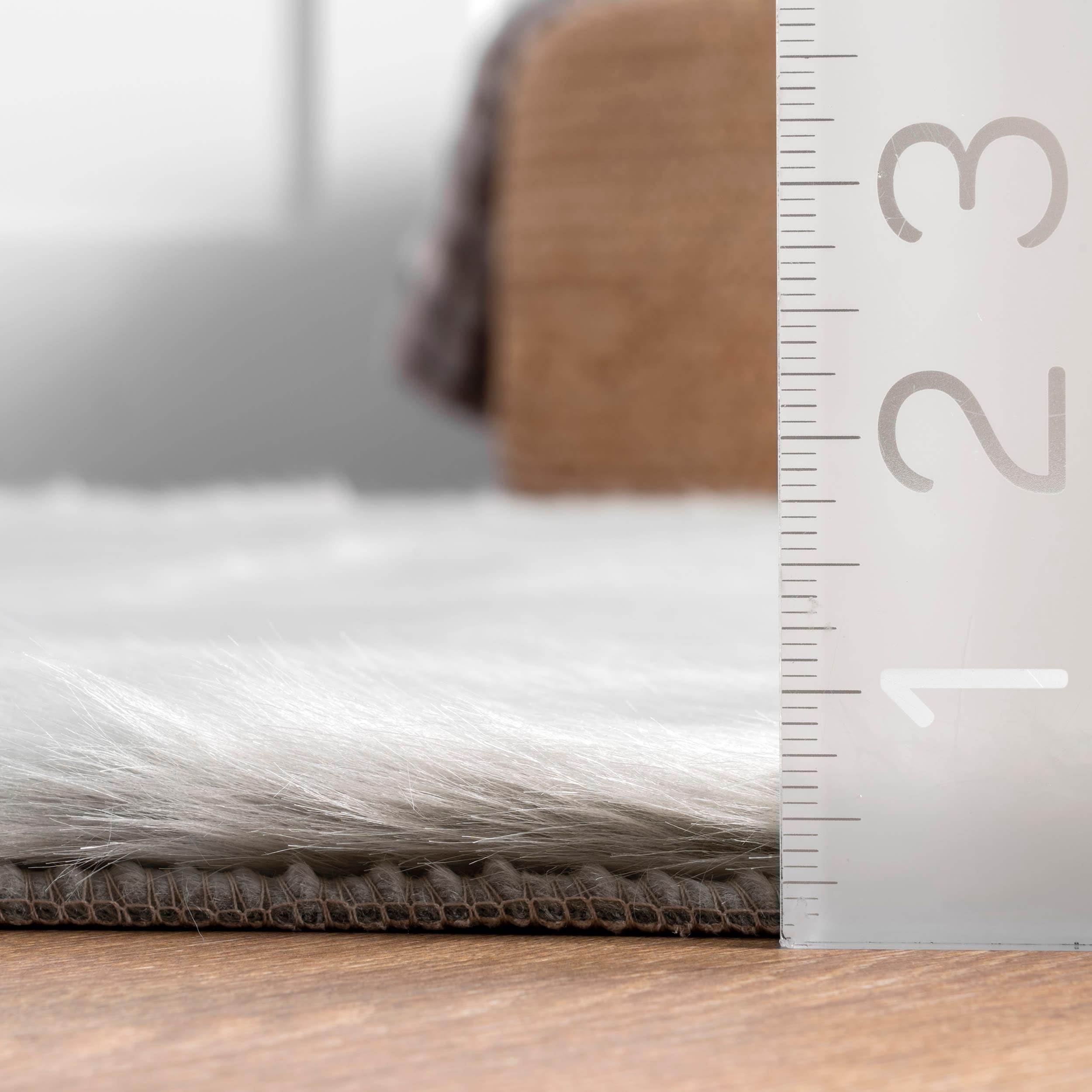 Nuloom Cloud Shag Area Rug Gray 5' x 7'