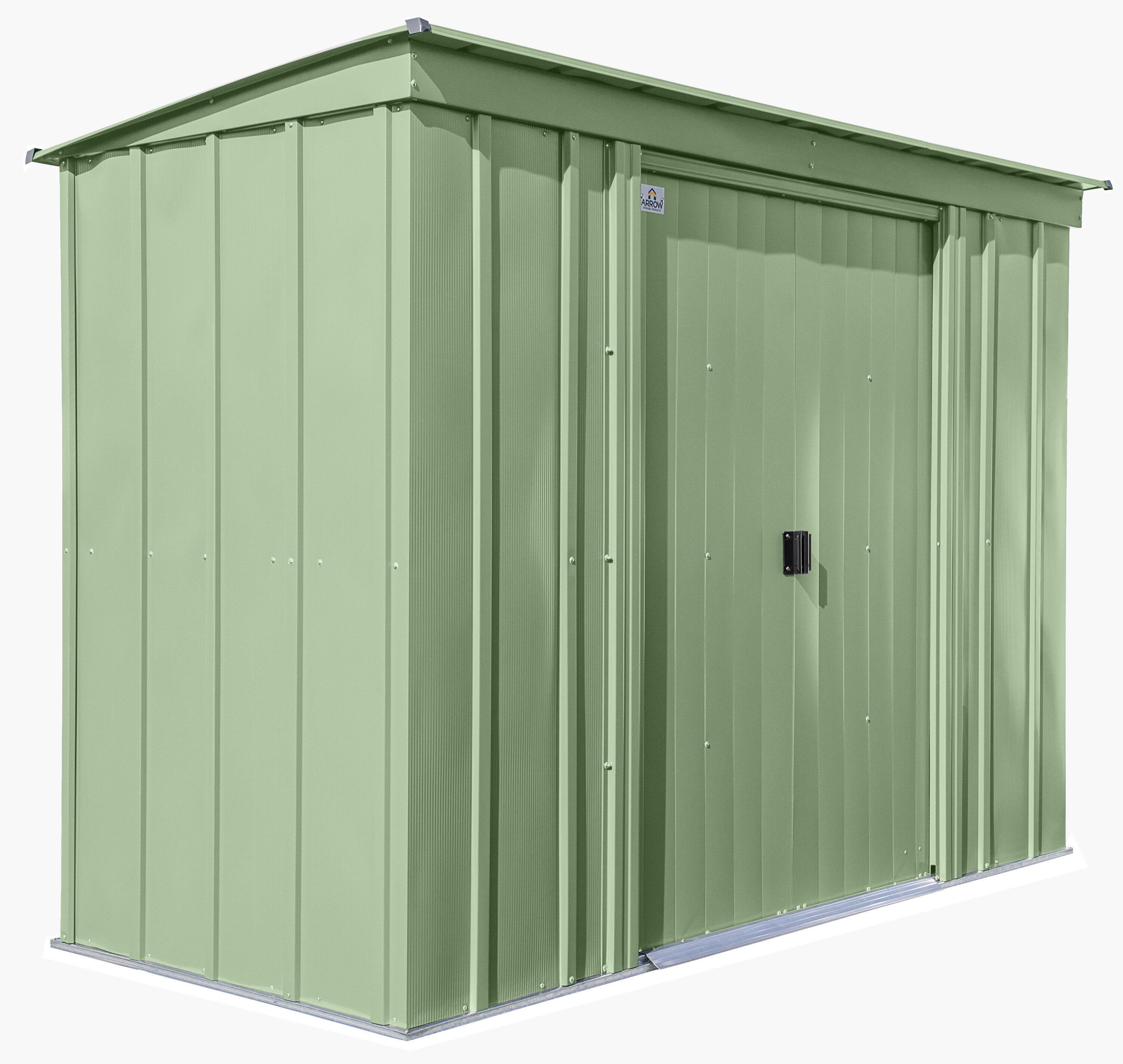 Arrow 8 ft. W x 4 ft. D Galvanized Steel Vertical Storage Shed