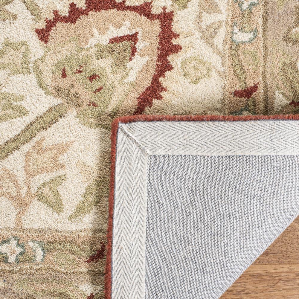 Anatolia AN512 Hand Tufted Indoor Area Rug - Beige/Rust - 5'x8' - Safavieh