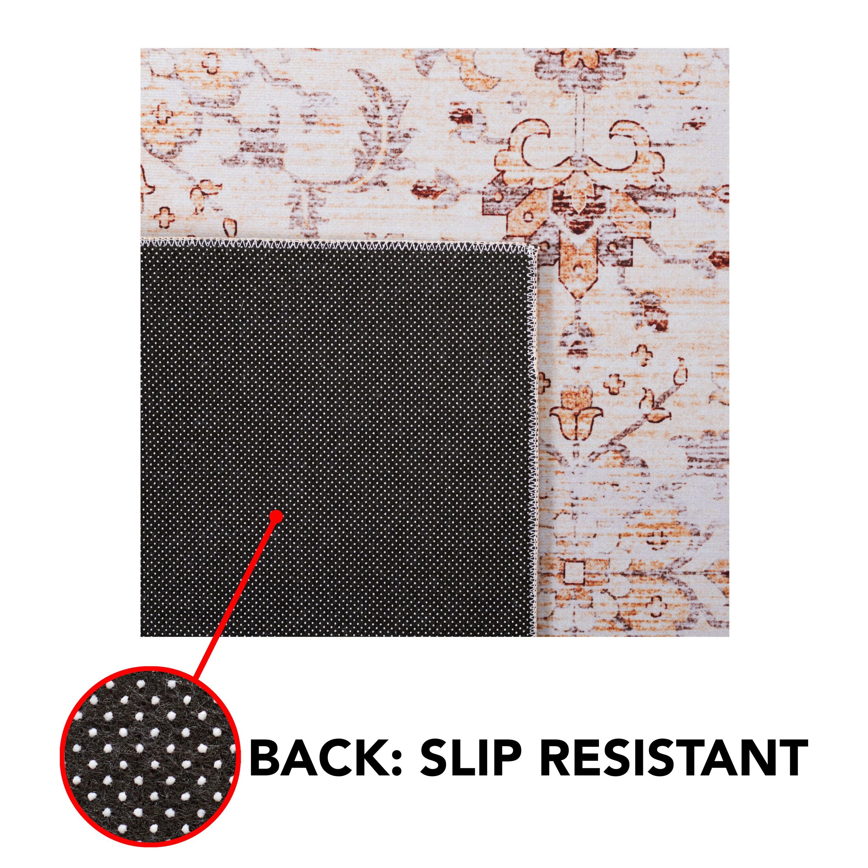 Tucson TSN179 Power Loomed Machine Washable Area Rug - Beige/Gold - 8'x10' - Safavieh.