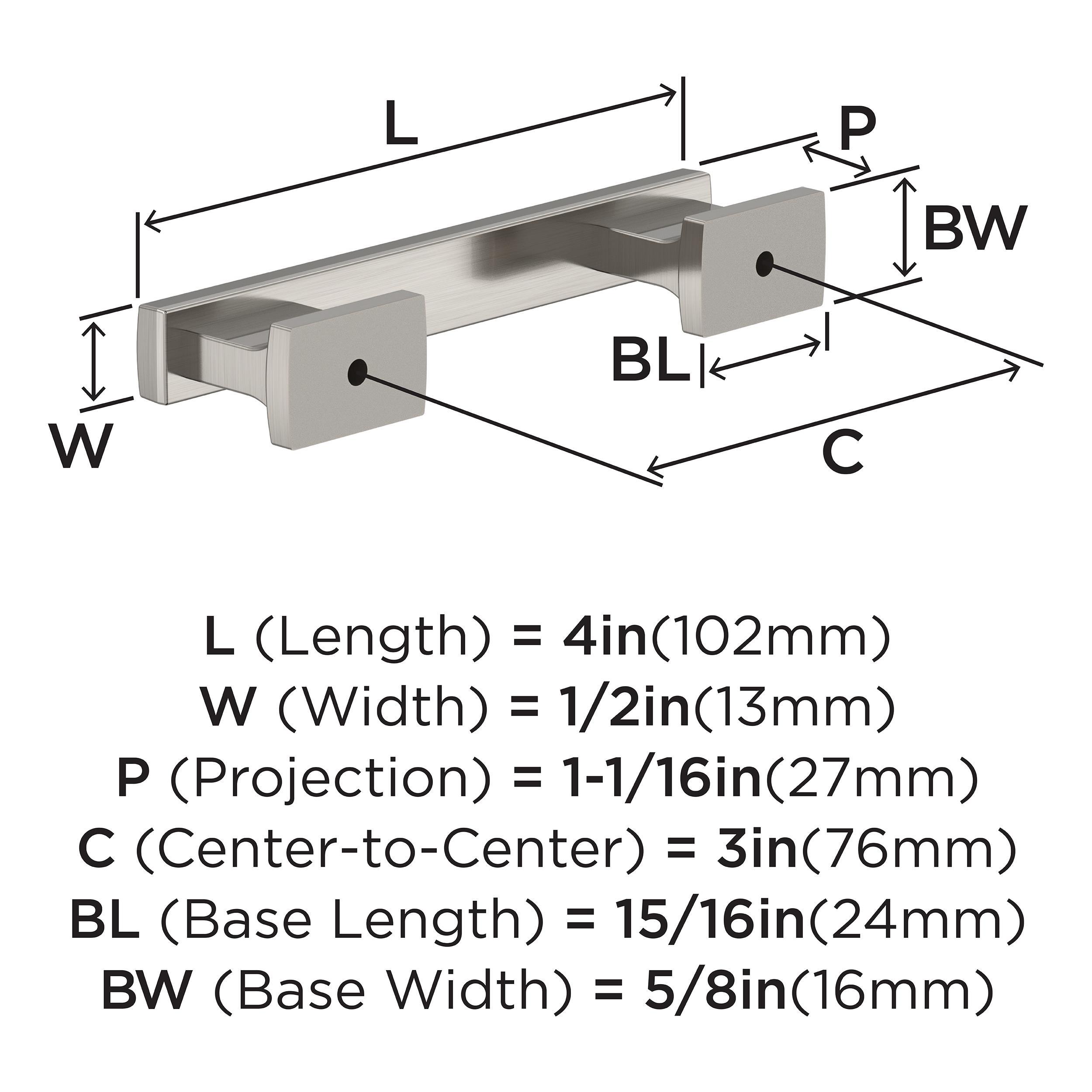 Satin Nickel Brushed Modern Cabinet Bar Pulls with Mounting Hardware