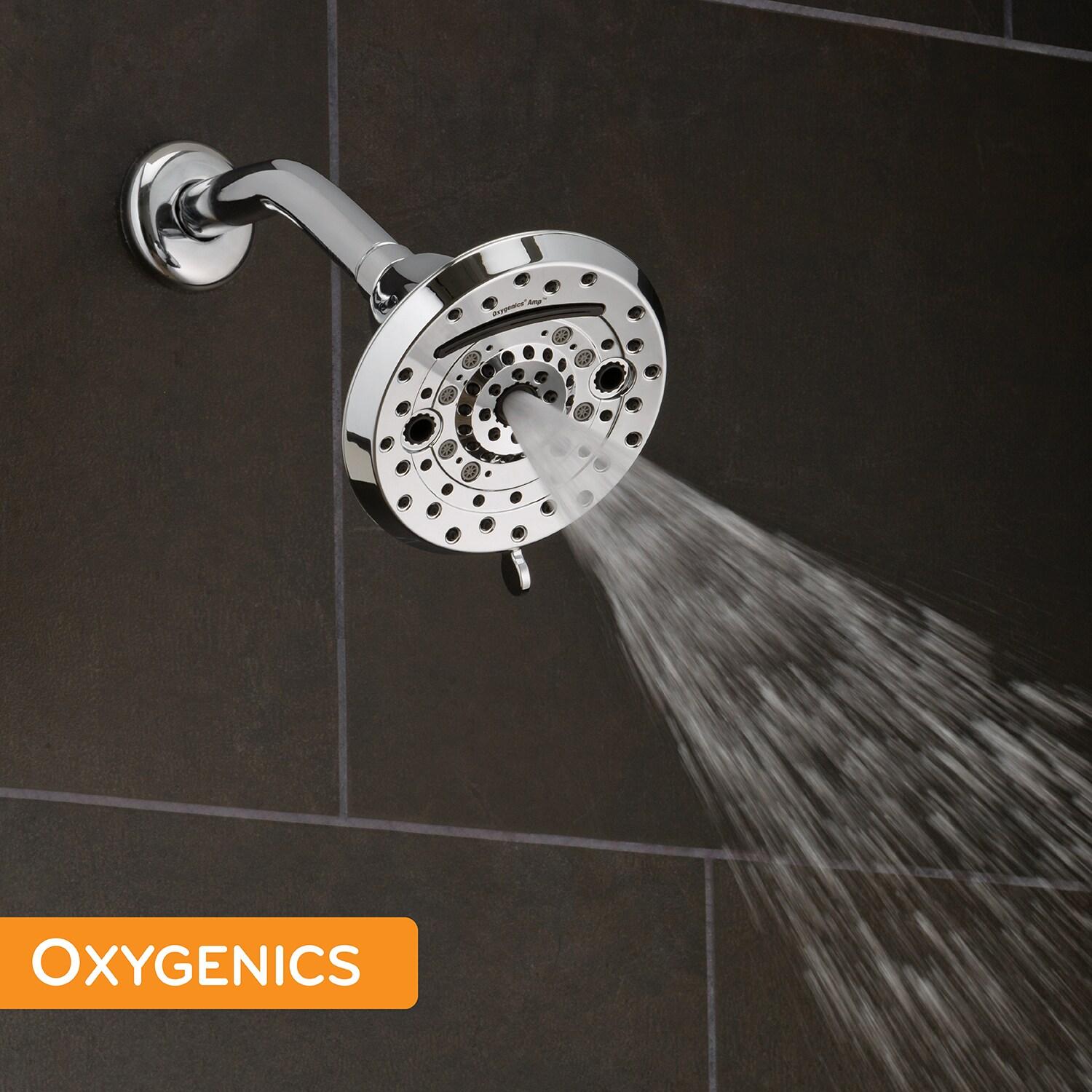 Oxygenics Amp Chrome Fixed Shower Head 1.8-GPM (6.8-LPM)