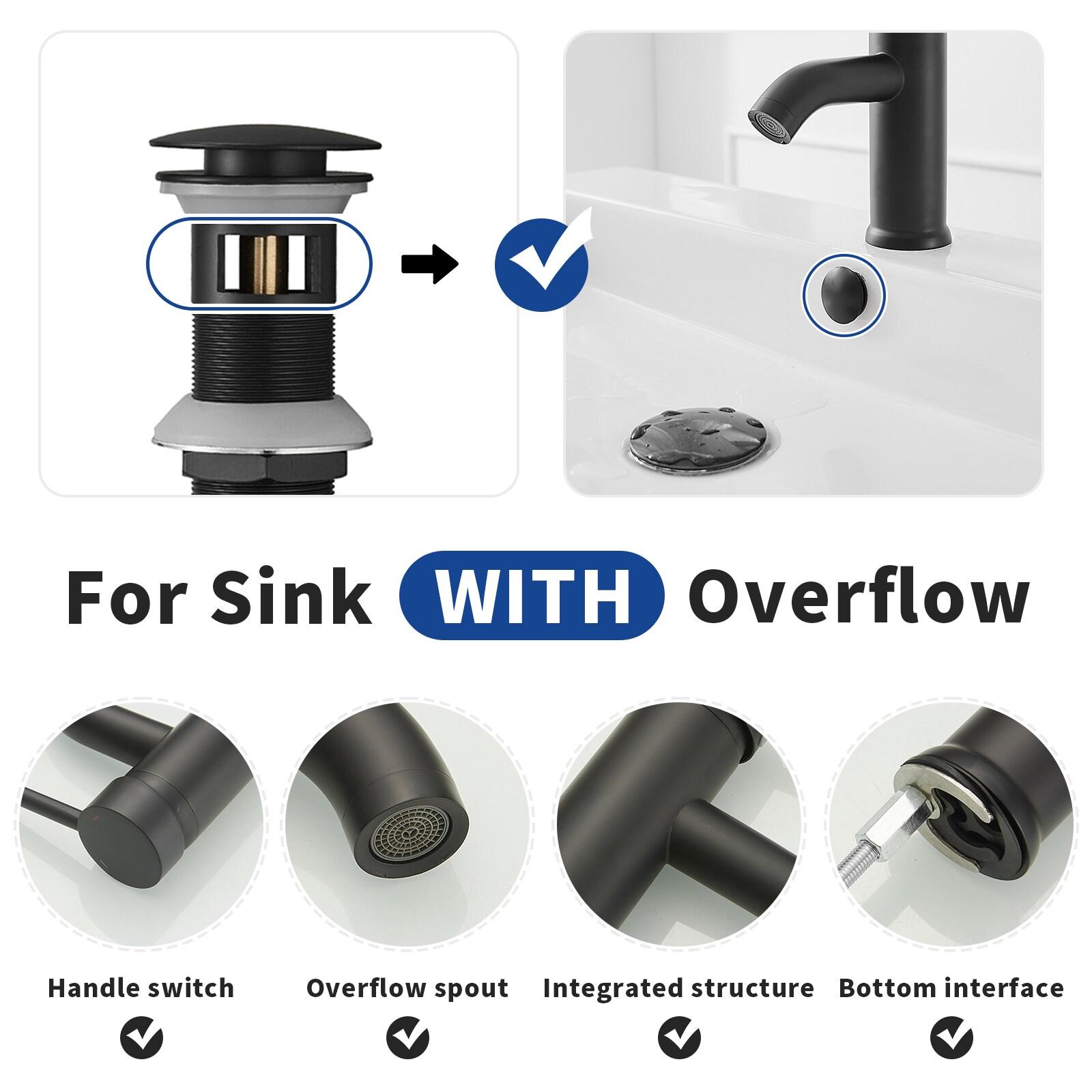 Single-Hole Single-handle Bathroom Faucet with Drain Assembly