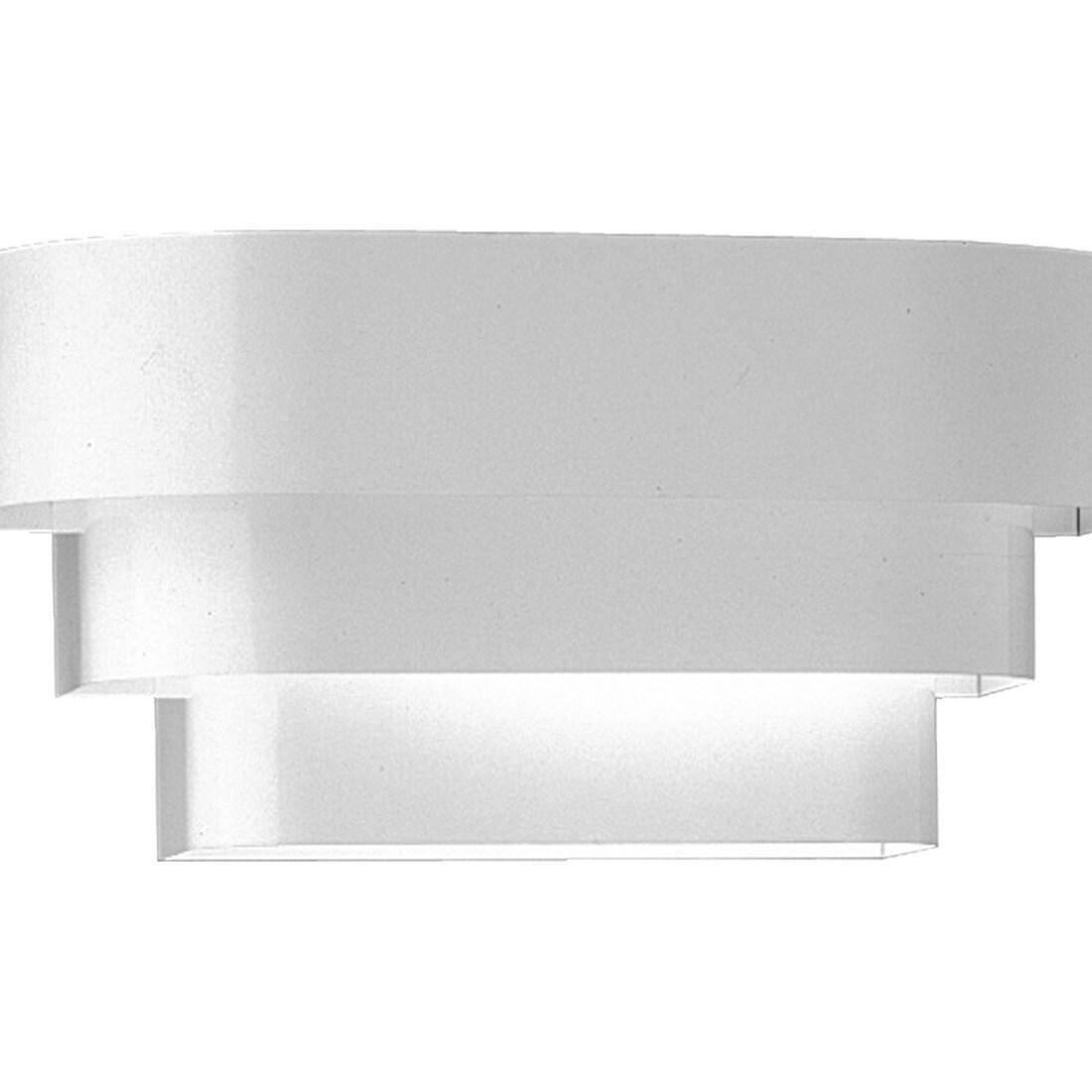 Progress Lighting Travera 1-Light Wall Sconce, White Finish, Metal Shade