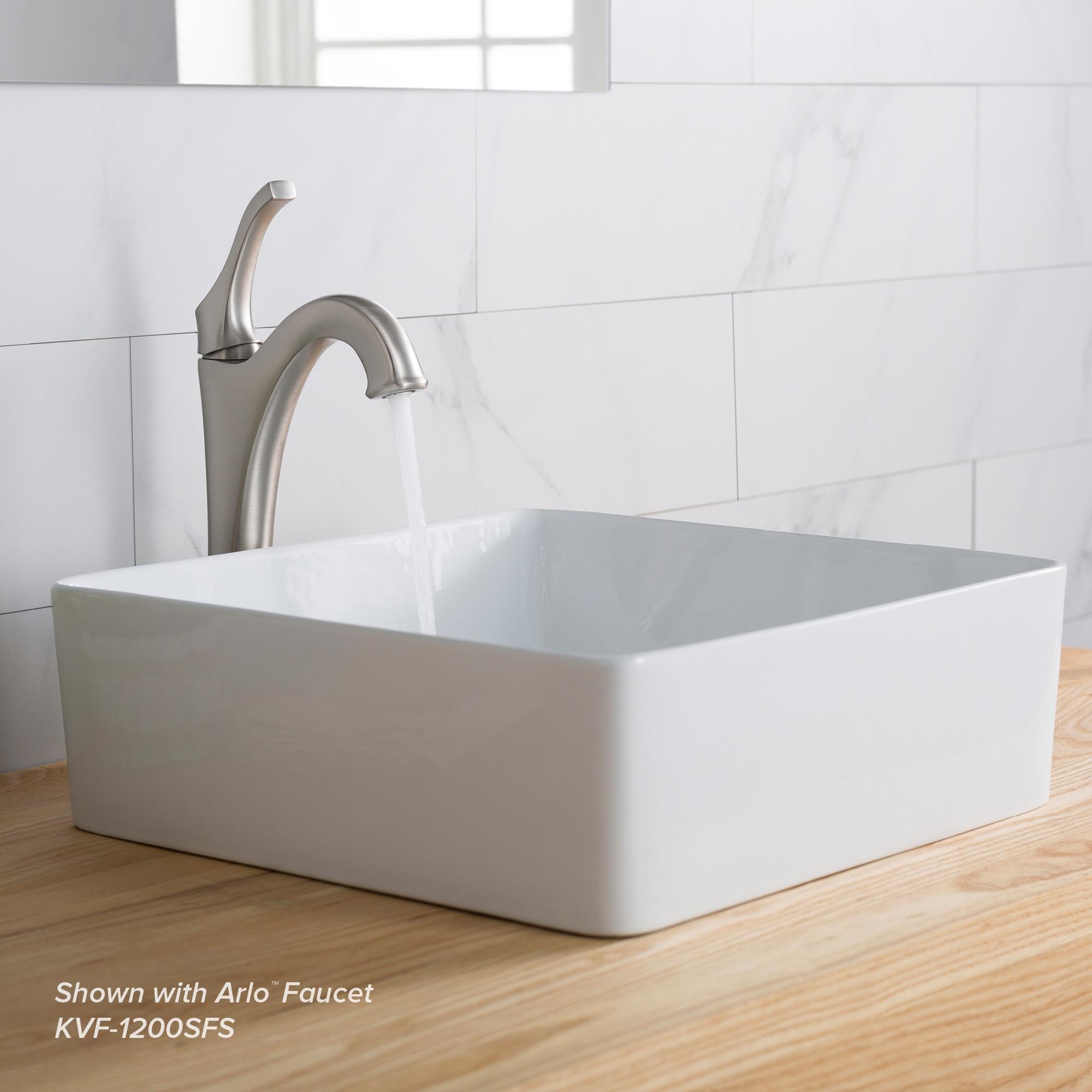 Thin ceramics Square Vessel Bathroom Sink