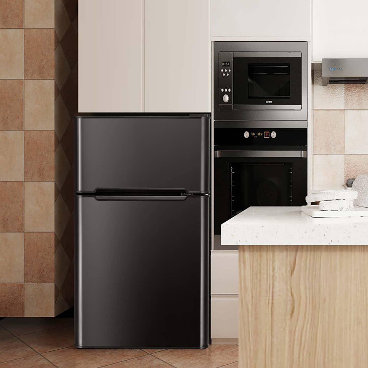 FORCLOVER FORCLOVER 3.2 Cubic Feet Freestanding Mini Fridge with Freezer