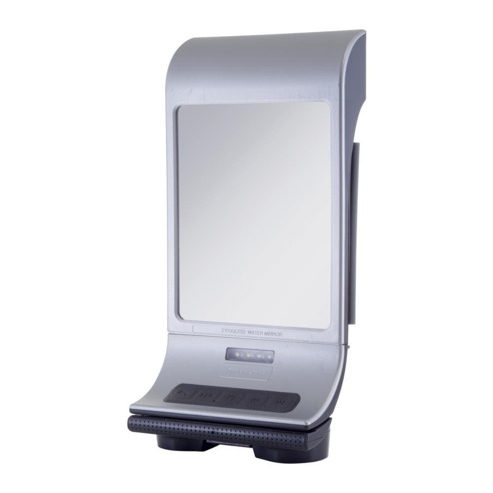 Zadro Fogless Lighted Shower Mirrors w/ Wall Mount & Bluetooth Speaker
