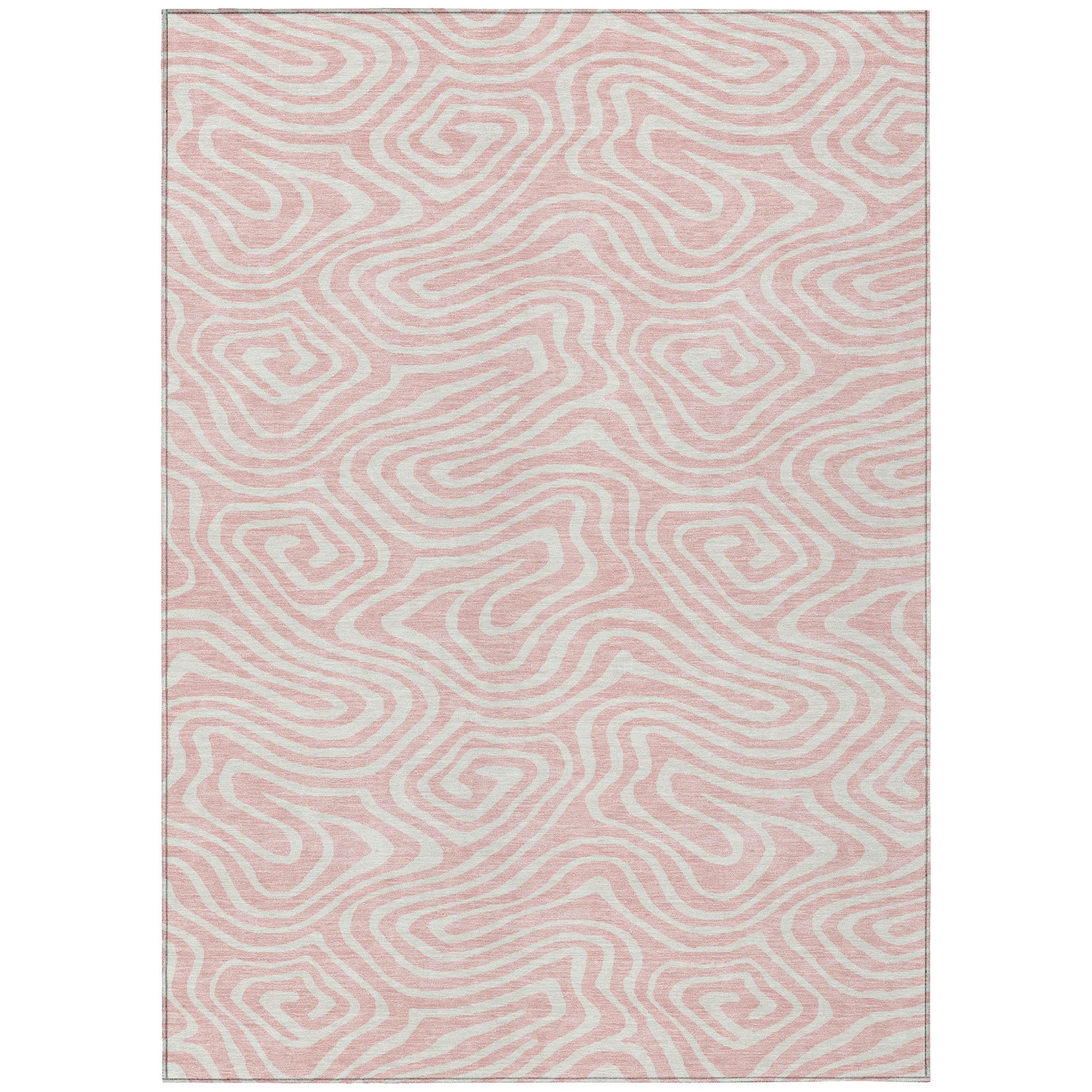 Machine Washable Indoor/Outdoor Chayden ACN1020 Pink 8' x 10' Rug