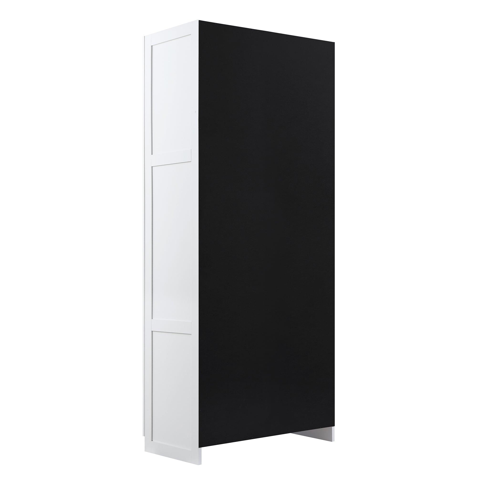 Hopkins Modern 4 Shelf Storage Closet White - Manhattan Comfort: MDF, European Hinge, Anti-Tip