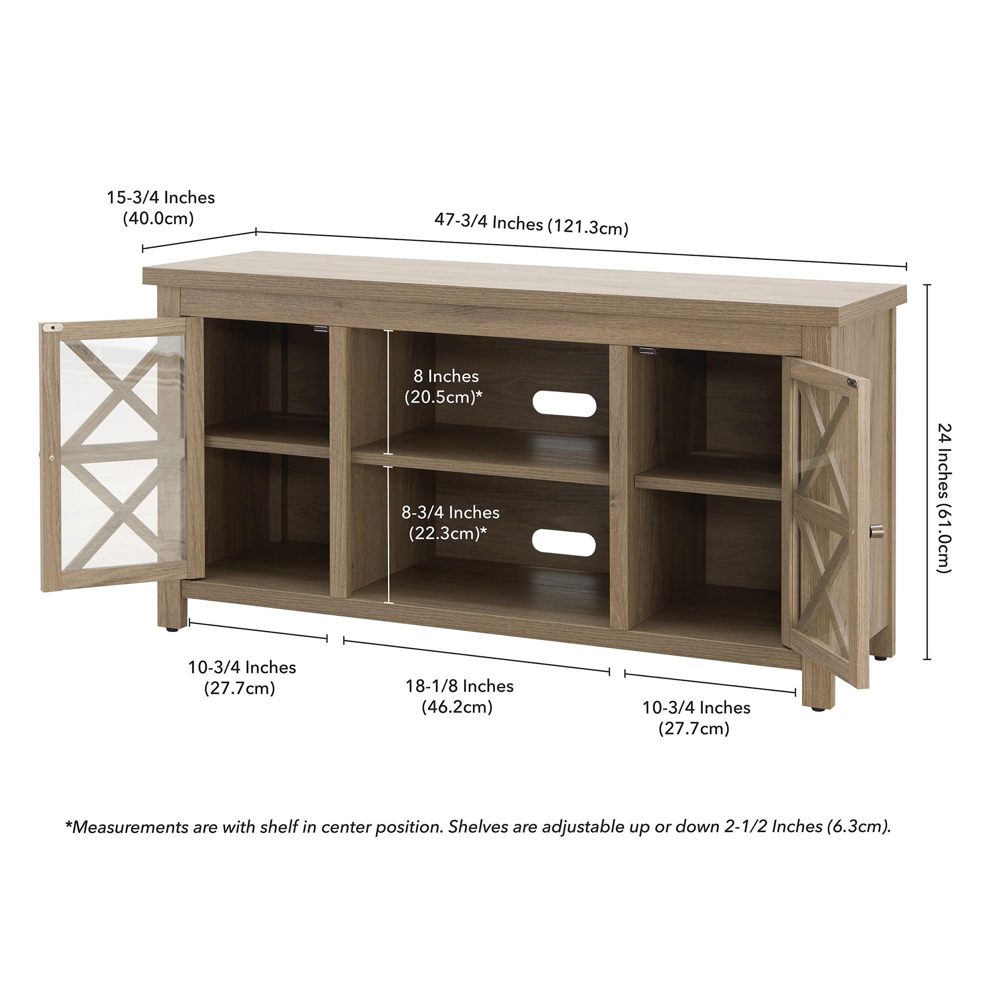 Evelyn&Zoe Colton Rectangular TV Stand for TV's up to 55", Antiqued Gray Oak