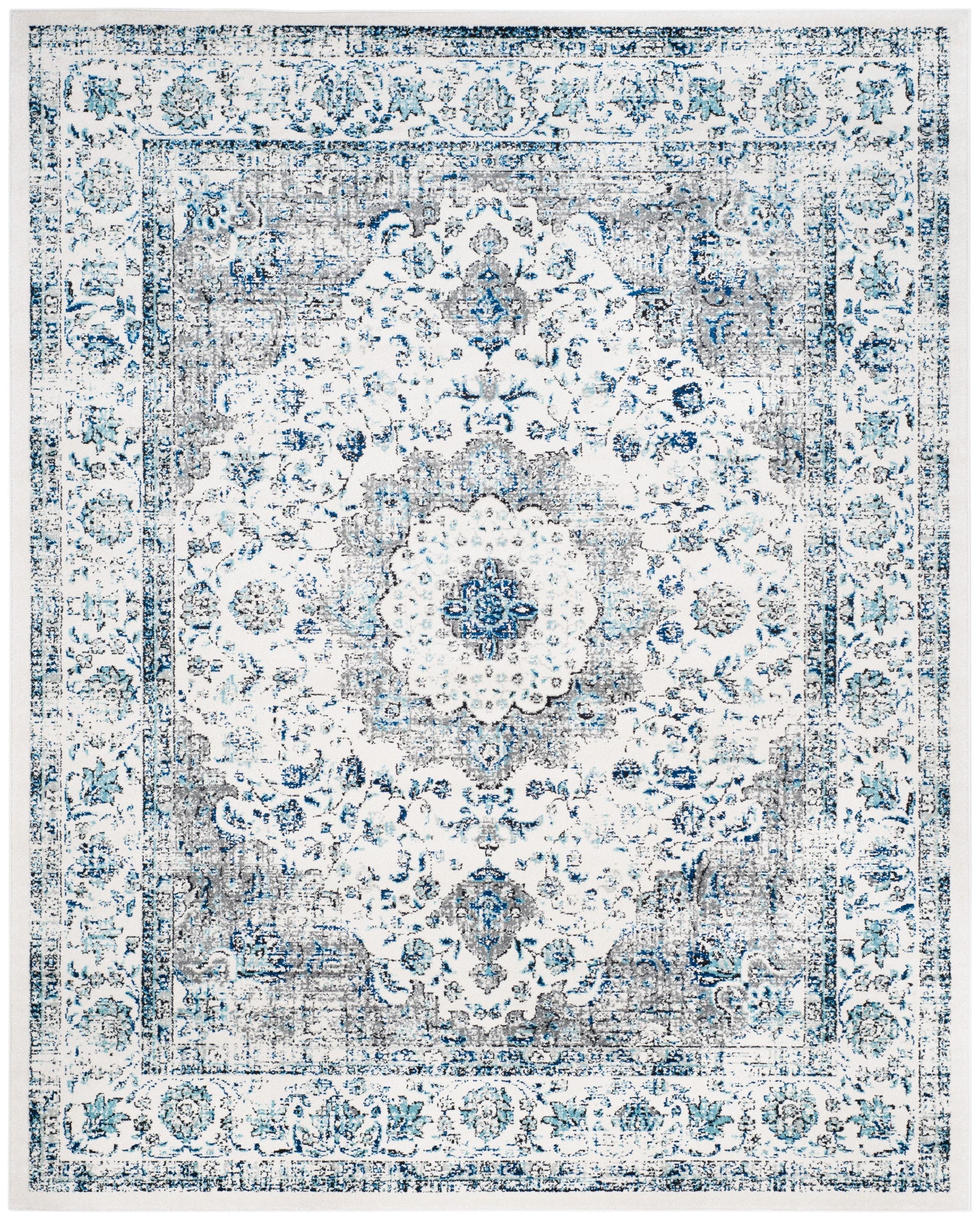 Evoke EVK220 Power Loomed Area Rug - Ivory/Grey - 11'x15' - Safavieh.