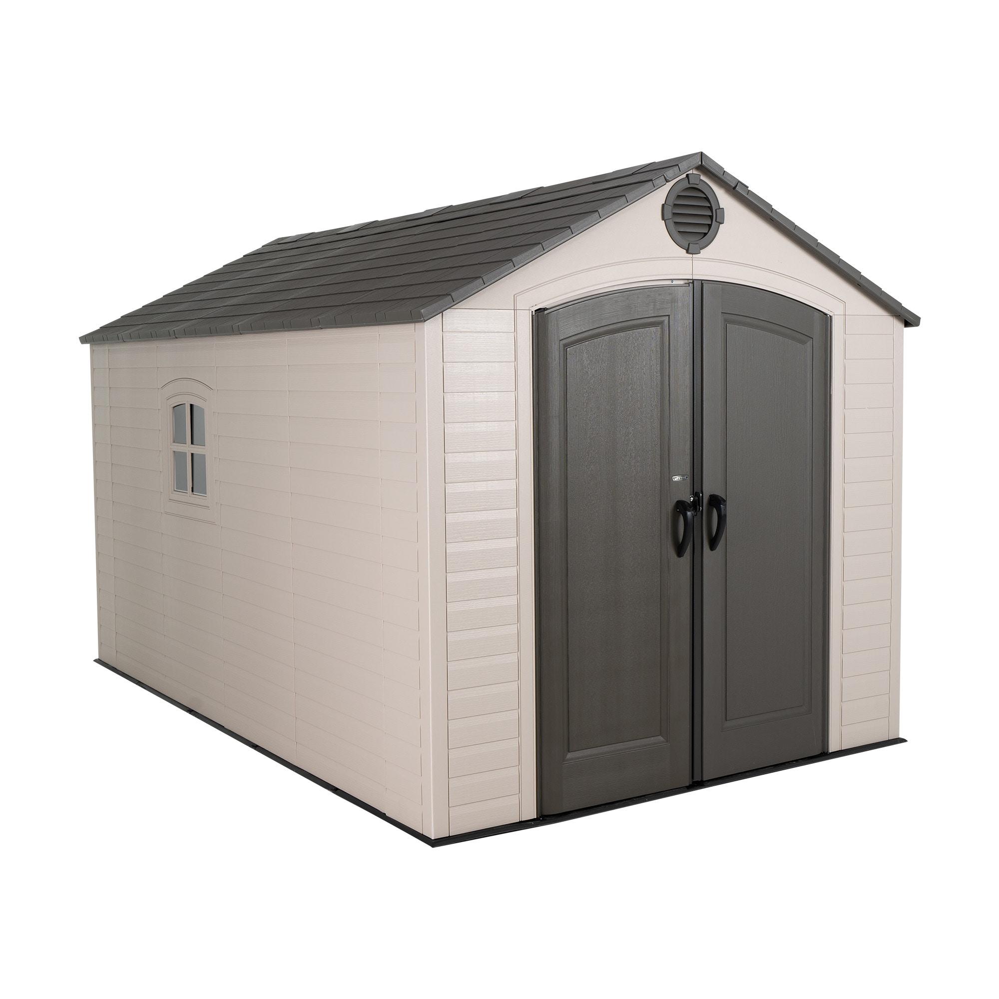 Lifetime 8 Ft. x 12.5 Ft. High-Density Polyethylene (Plastic) Outdoor Storage Shed with Steel-Reinforced Construction