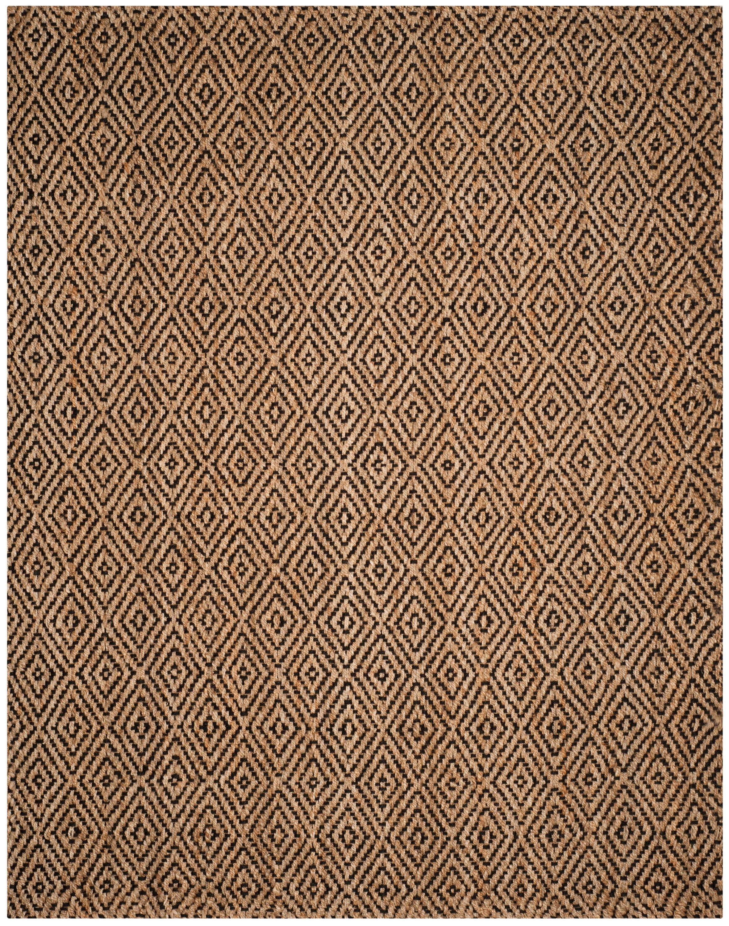 Natural Fiber NF181 Hand Woven Indoor Area Rug - Natural/Black - 8'x10' - Safavieh.