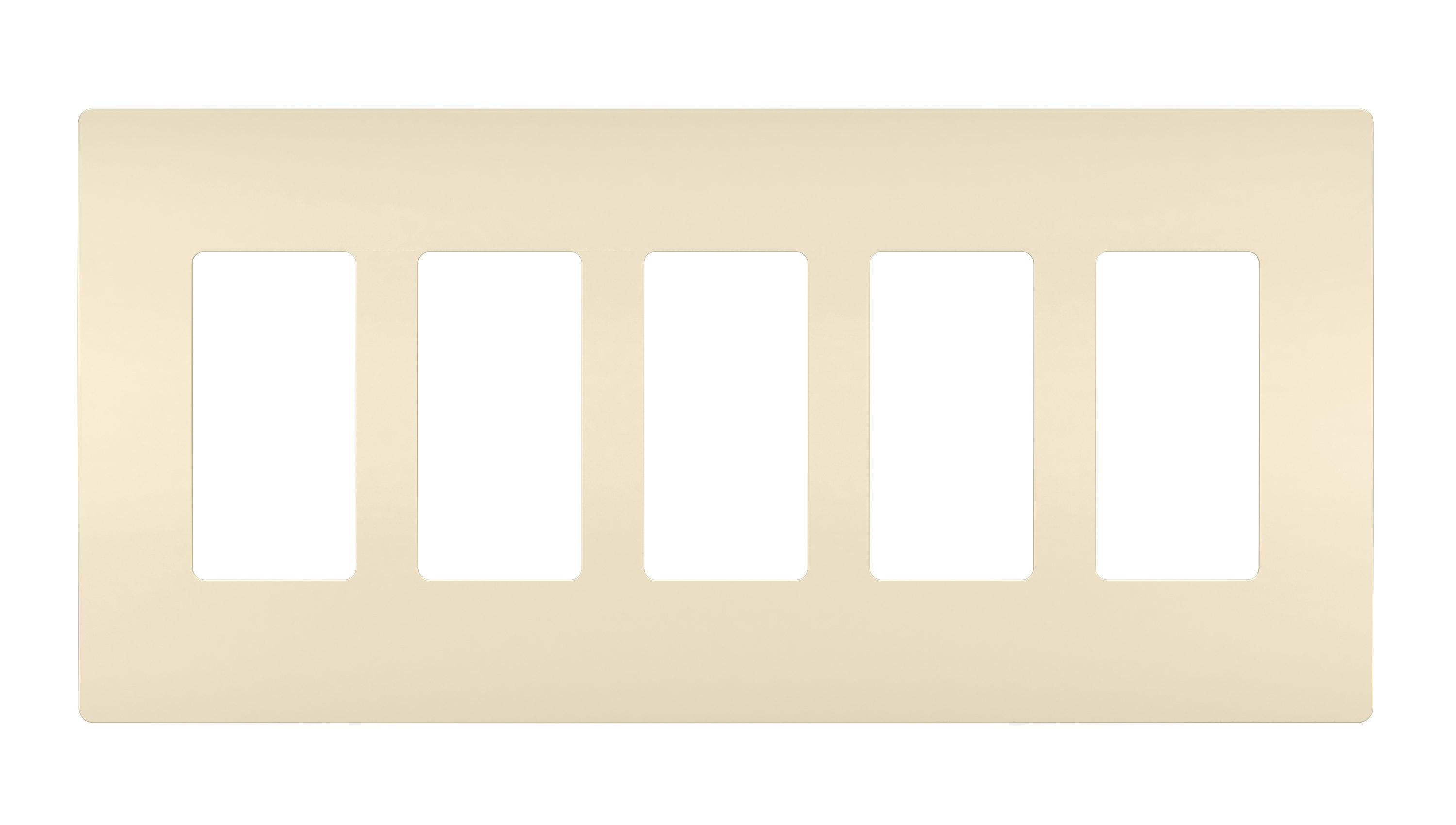 Legrand Radiant 5-Gang Decorator Rocker Screwless Wall Plate & Reviews | Wayfair