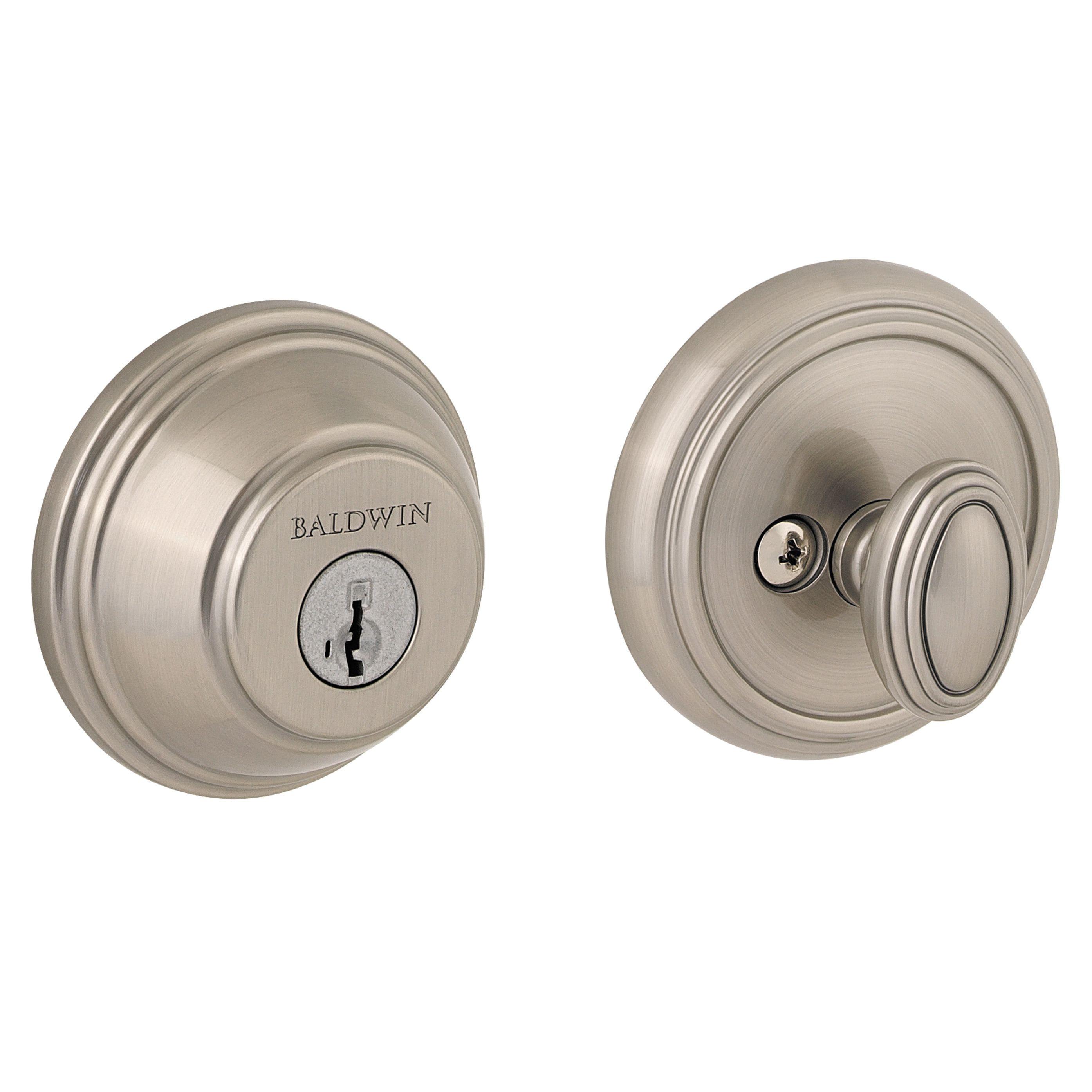 Baldwin Prestige 380 Round Single Cylinder Deadbolt Featuring SmartKey® Security