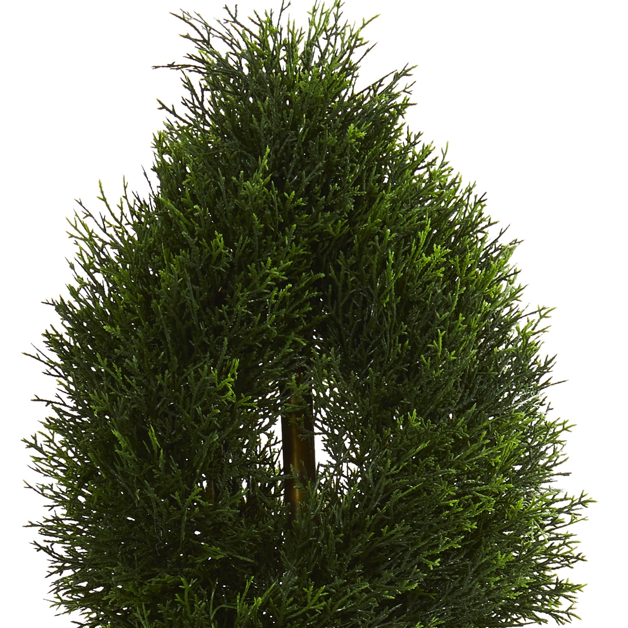 Double Pond Cypress Spiral Artificial Topiary Tree UV Resistant (Indoor - Outdoor)
