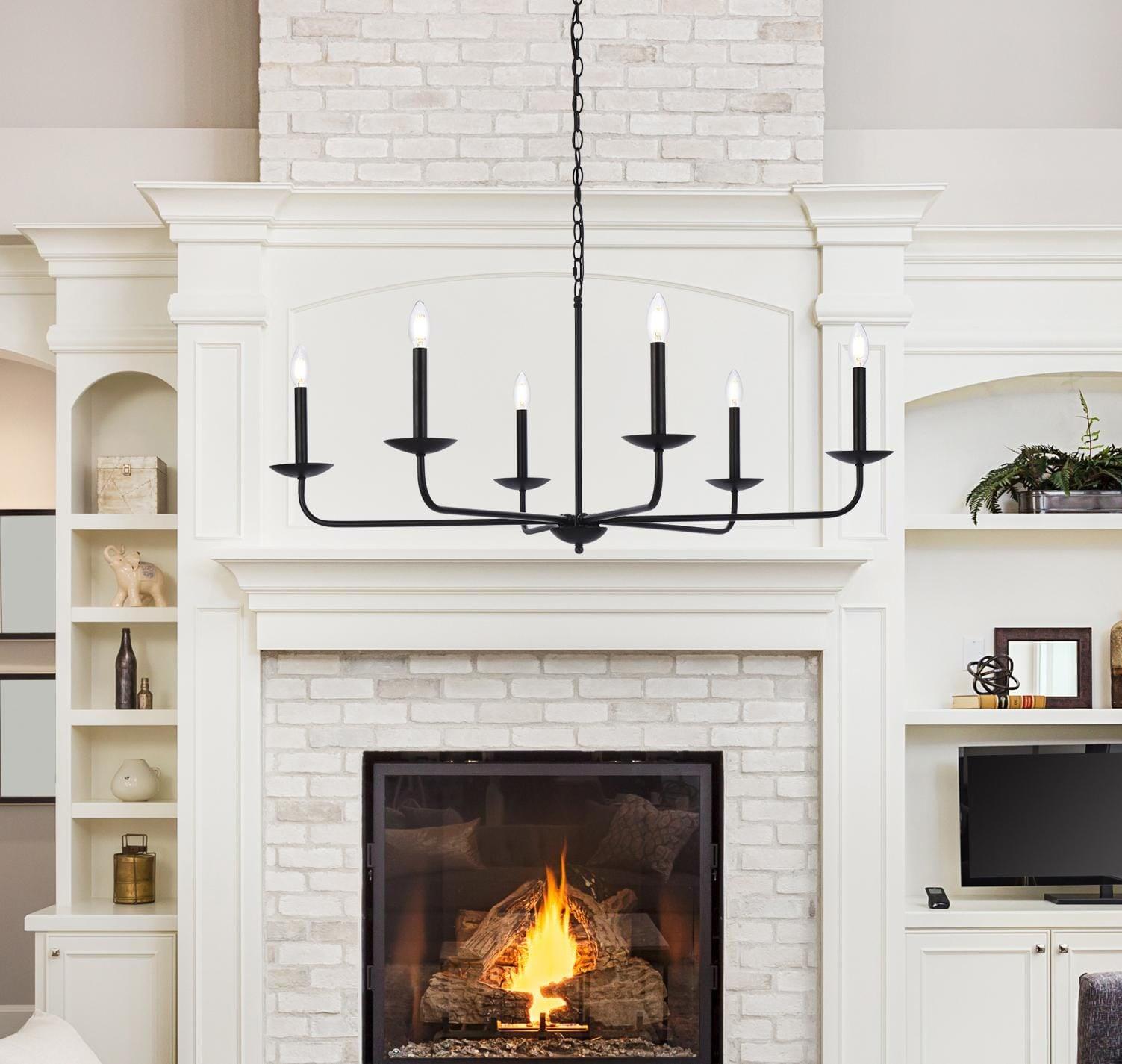 Elegant Lighting Cohen 36 inch pendant in black