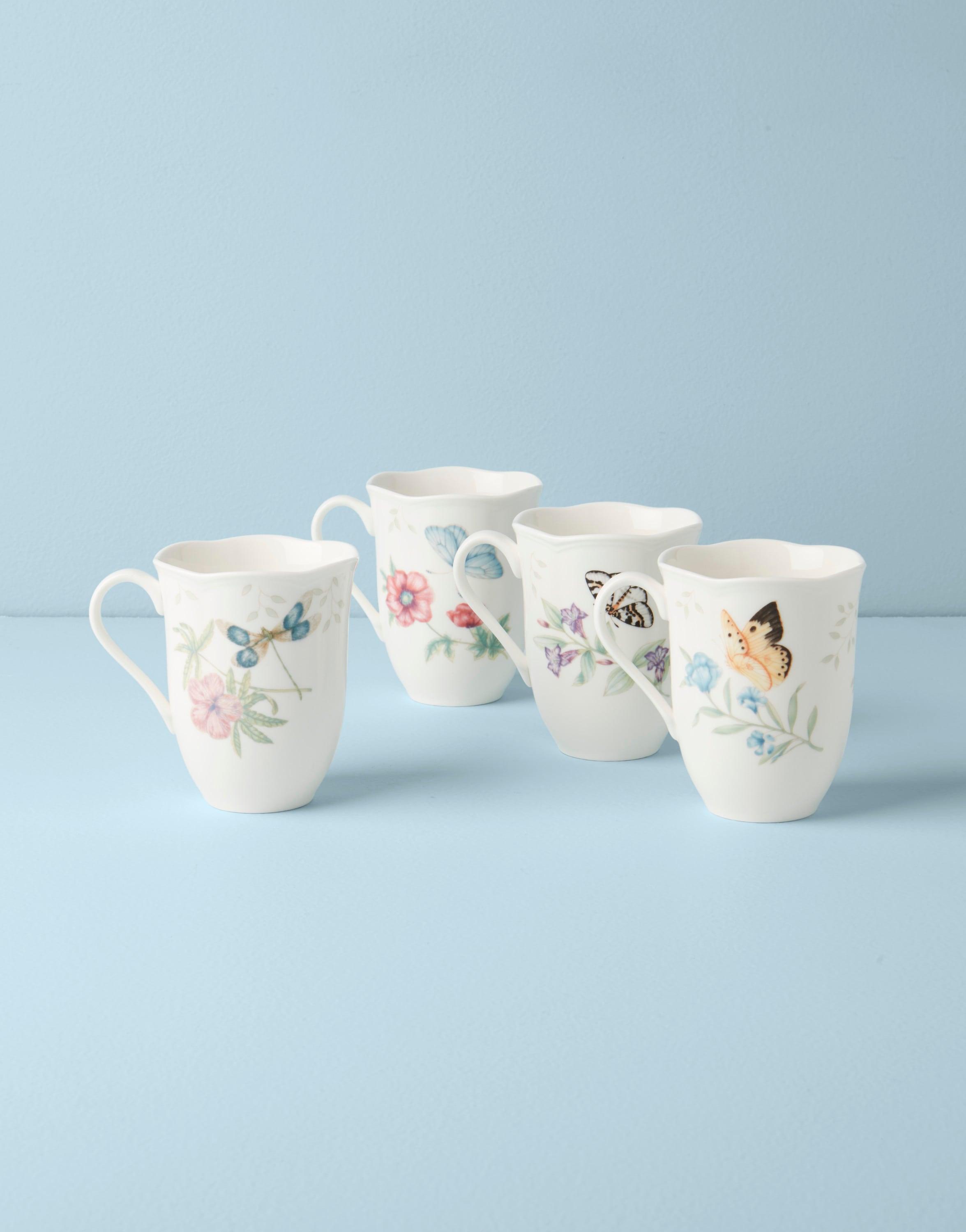 Butterfly Meadow 4-Piece Mug Set (Set of 4)