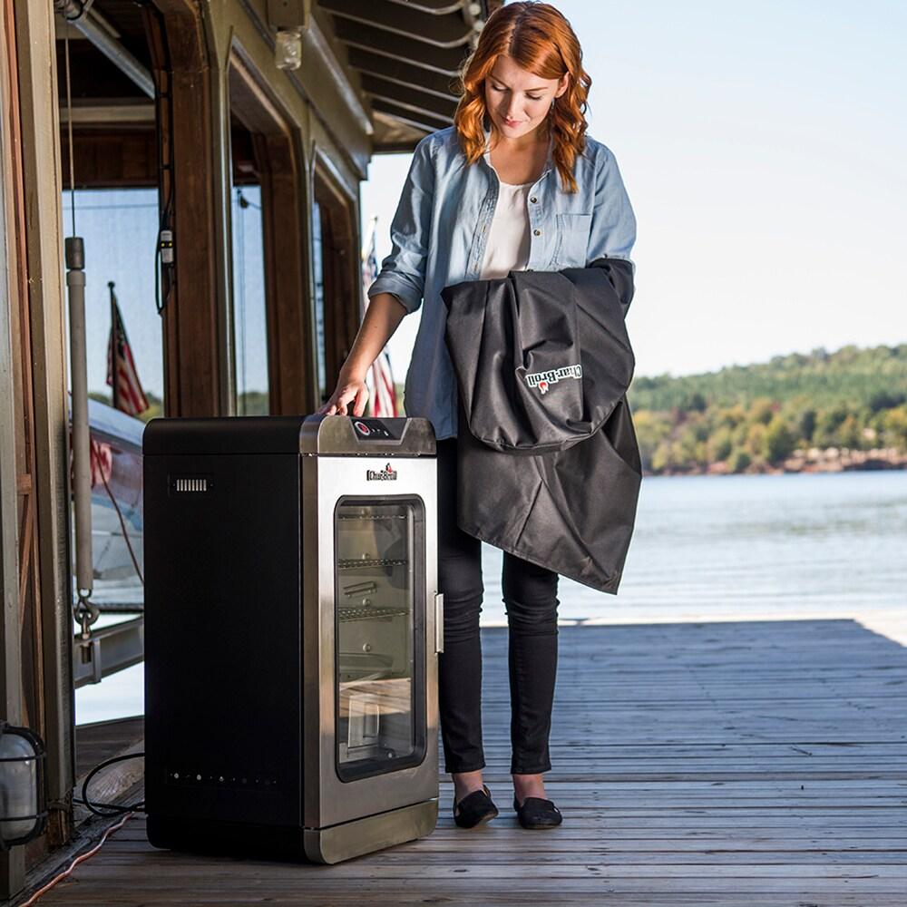 Black Heavy-Duty Polyester 30" Digital Electric Smoker Cover