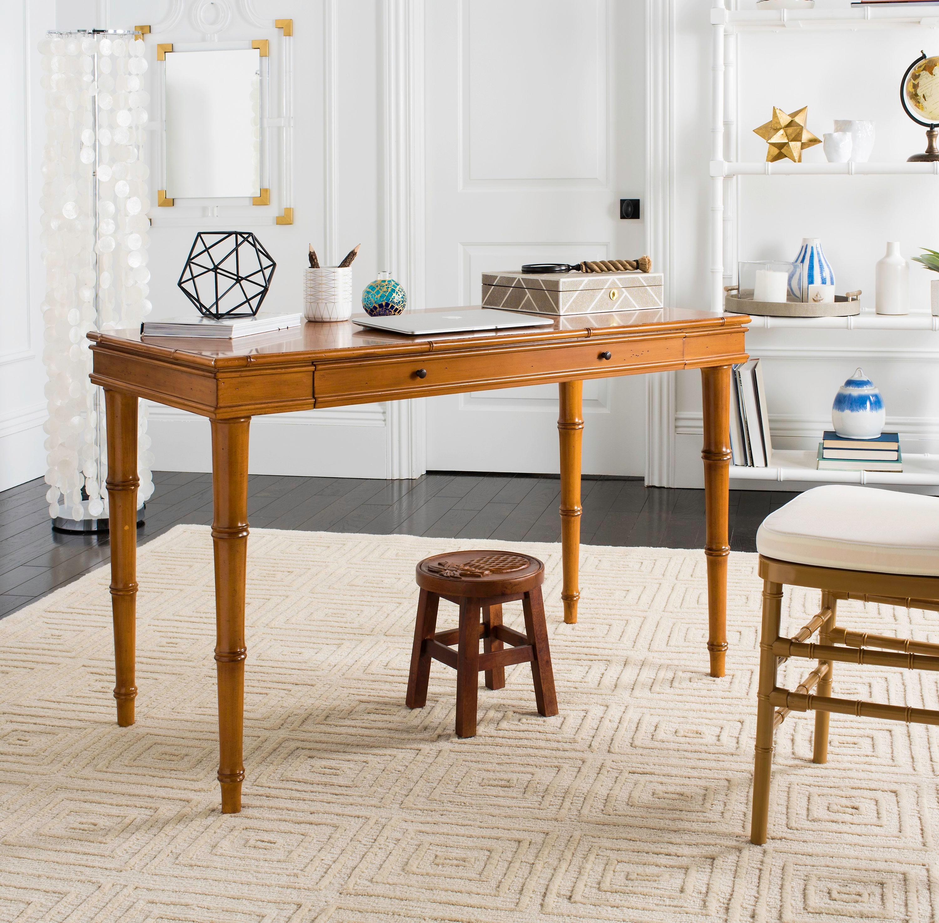 Noely  1 Drawer Writing Desk - DSK3500 - Brown - Safavieh
