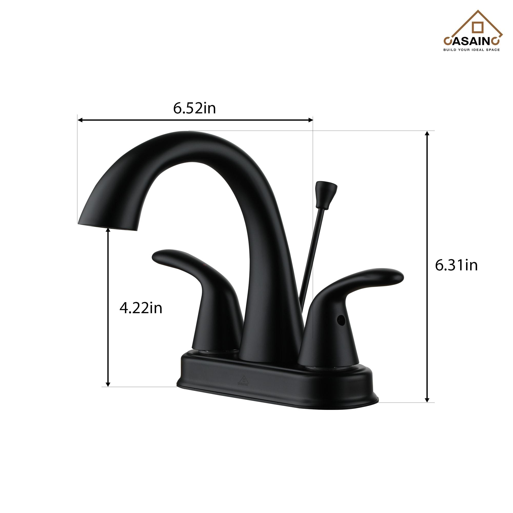 2 Handle Bathroom Faucet with Drain