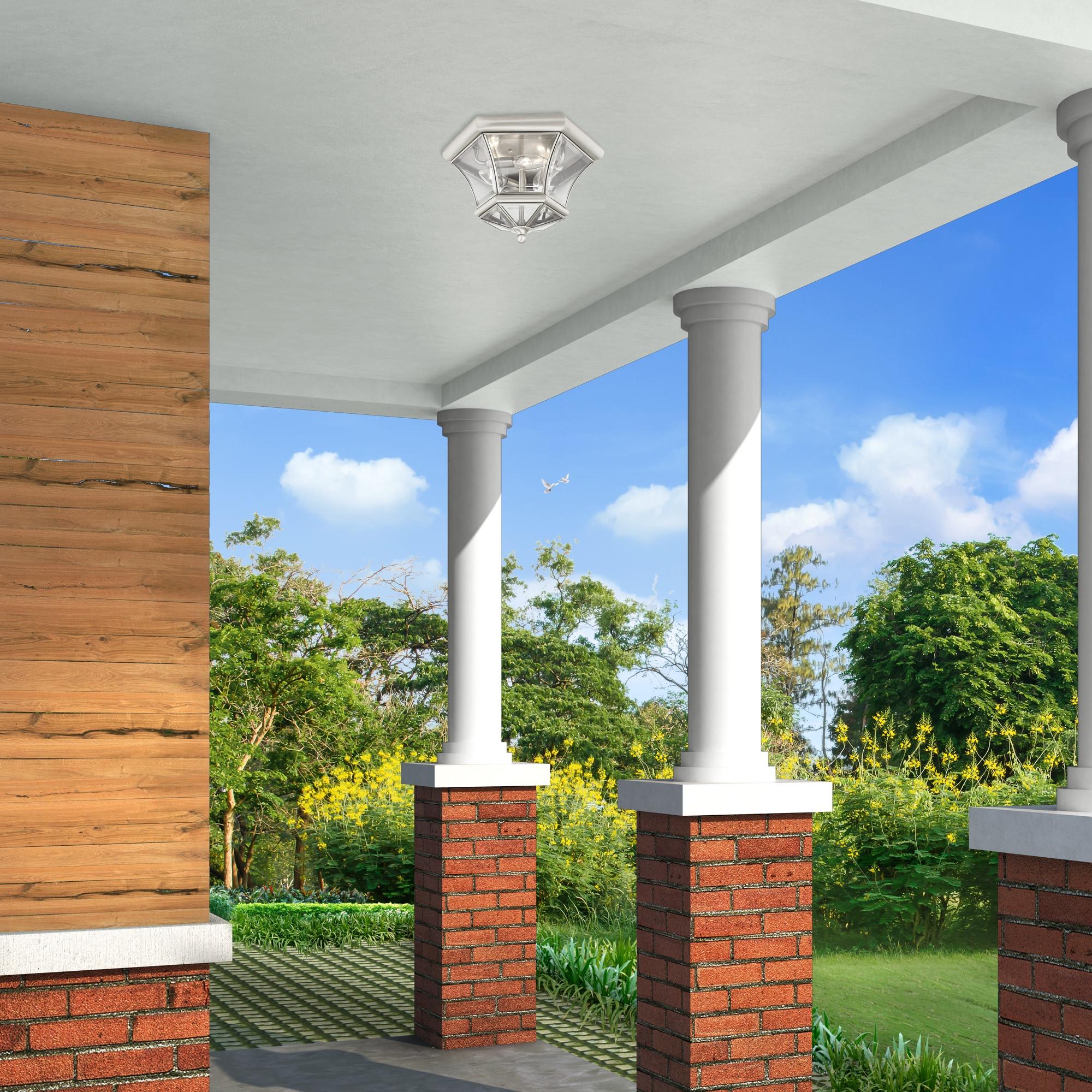 Livex Lighting Monterey/Georgetown 3 - Light Flush Mount in Brushed Nickel