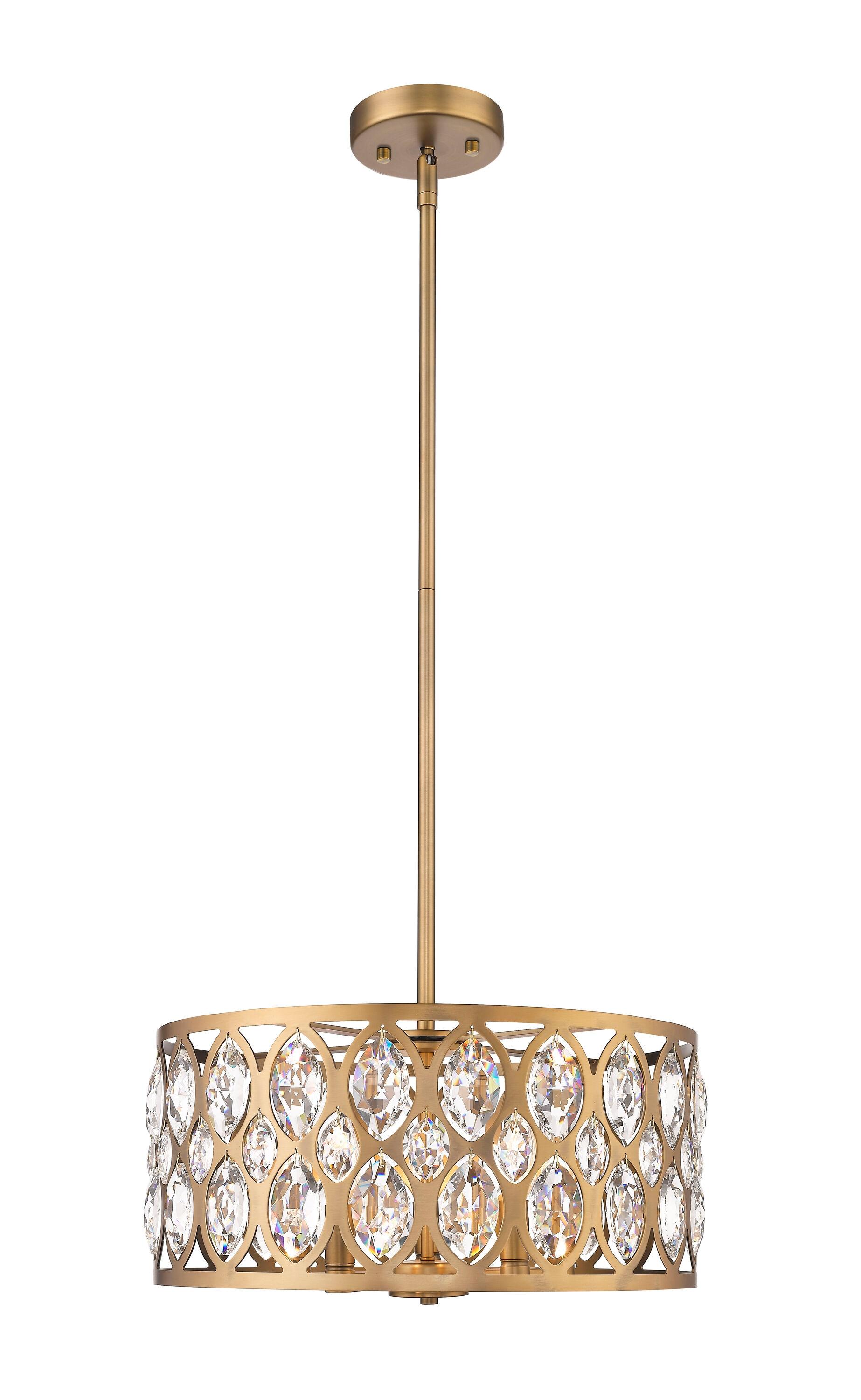 Z-Lite Dealey 5 - Light Chandelier in  Heirloom Brass