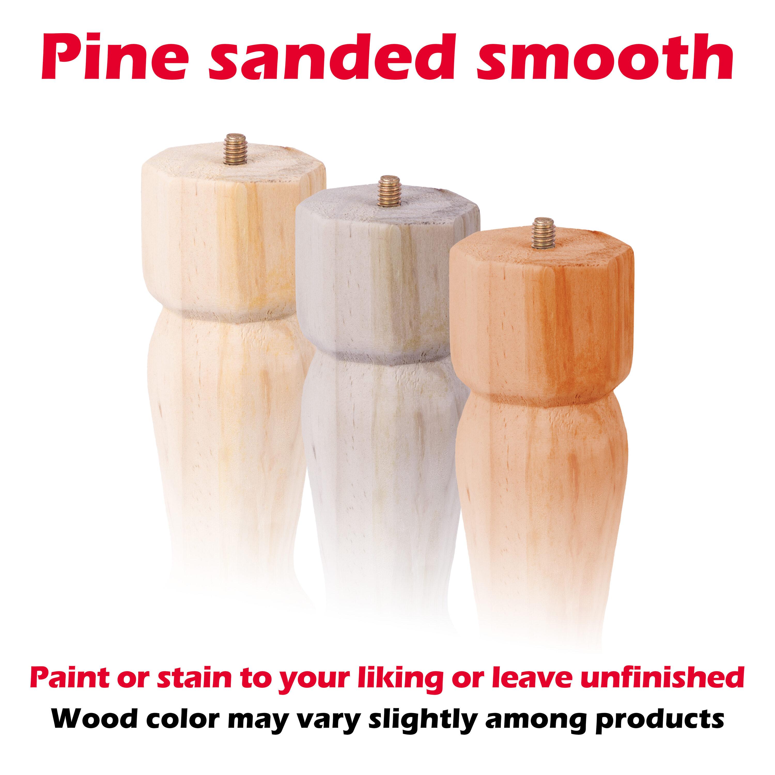 Waddell 6 in. H Traditional Pine Table Leg