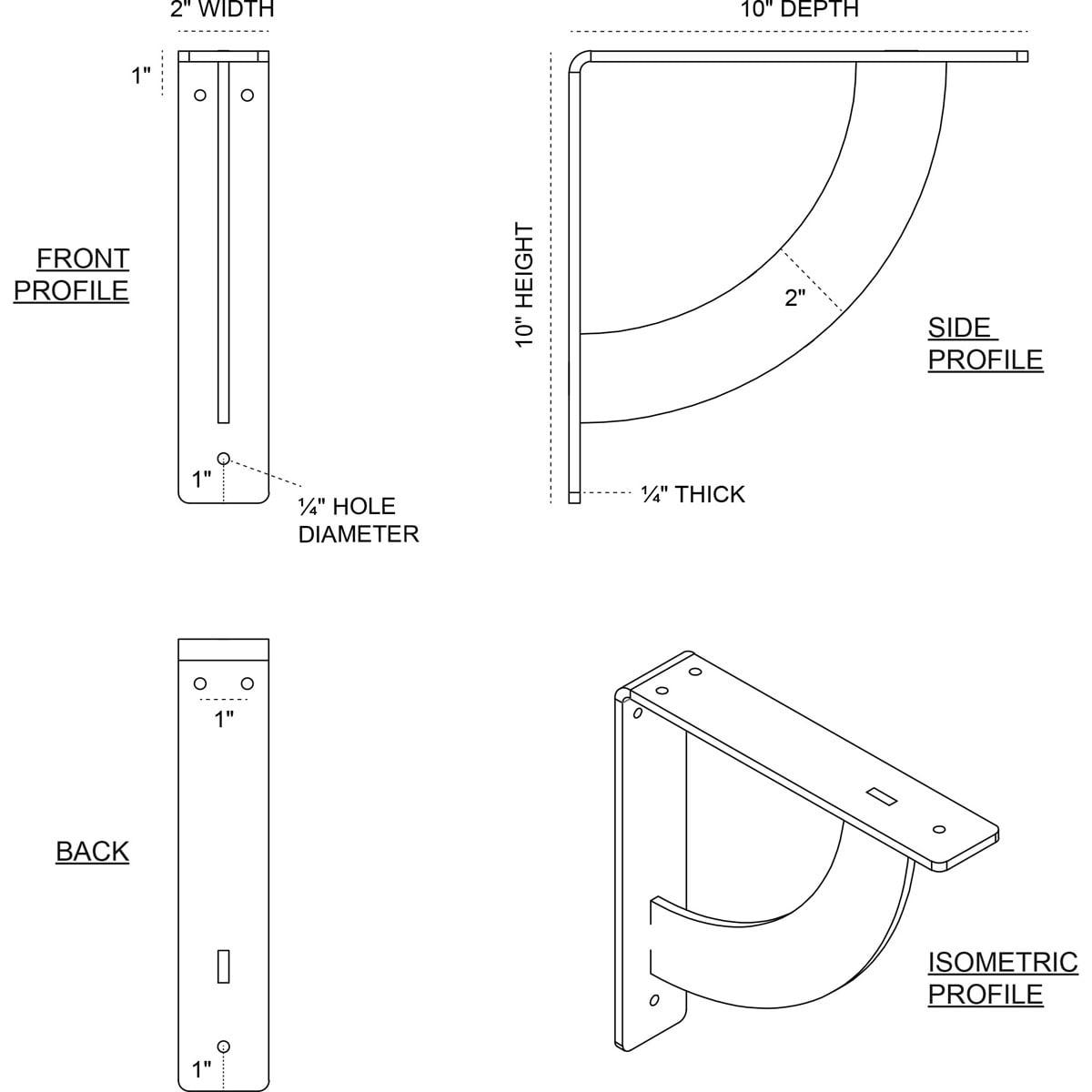 Bulwark Steel Bracket